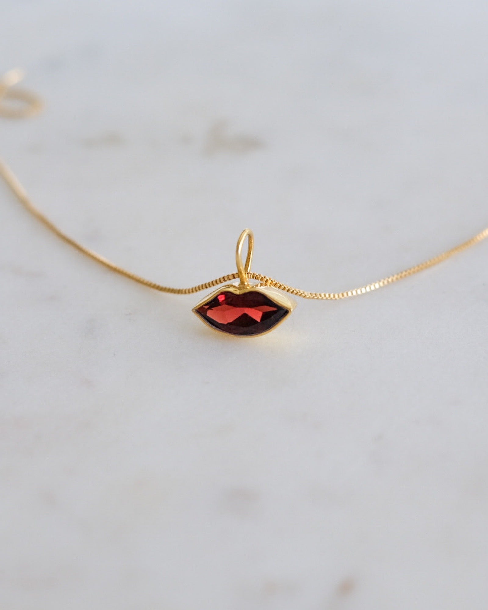 Garnet Kiss Pendant