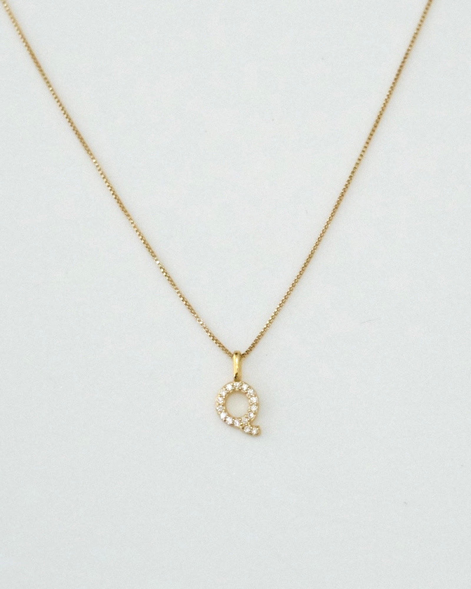 A-Z Pave Initial necklaces