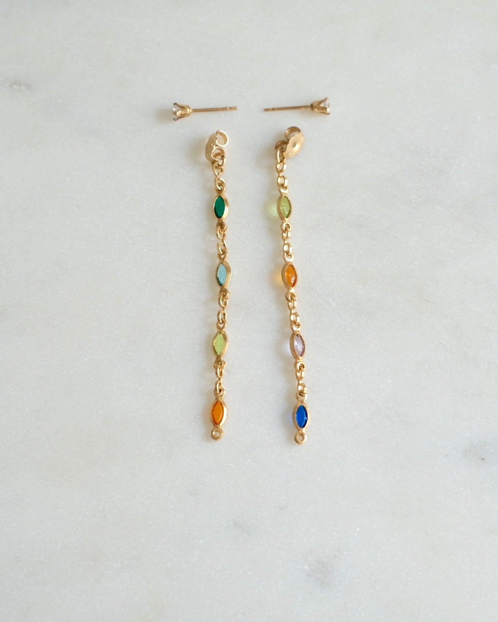 Gisela Back post Studs Earrings ERIJEWELRY