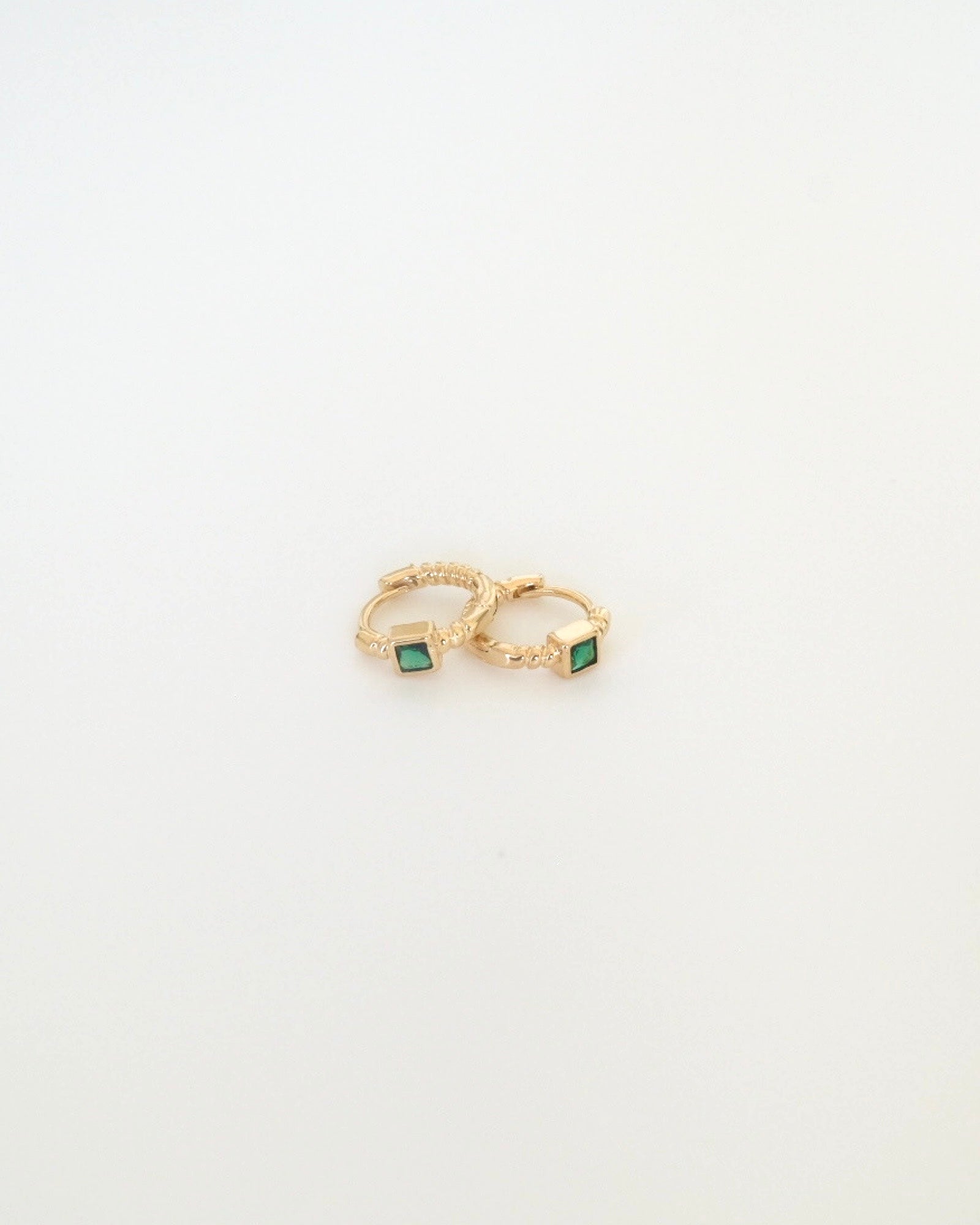 Kianna green hoop earrings