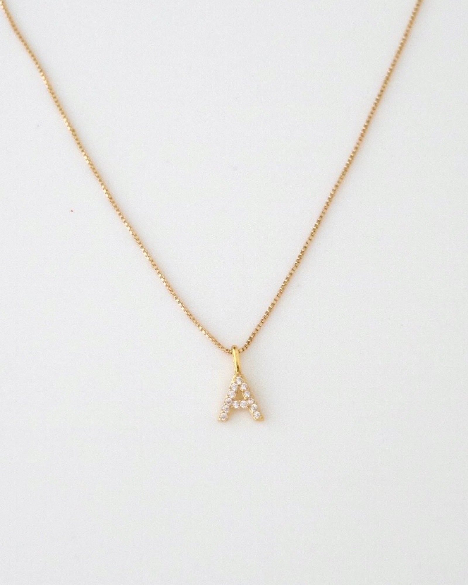 A-Z Pave Initial necklaces