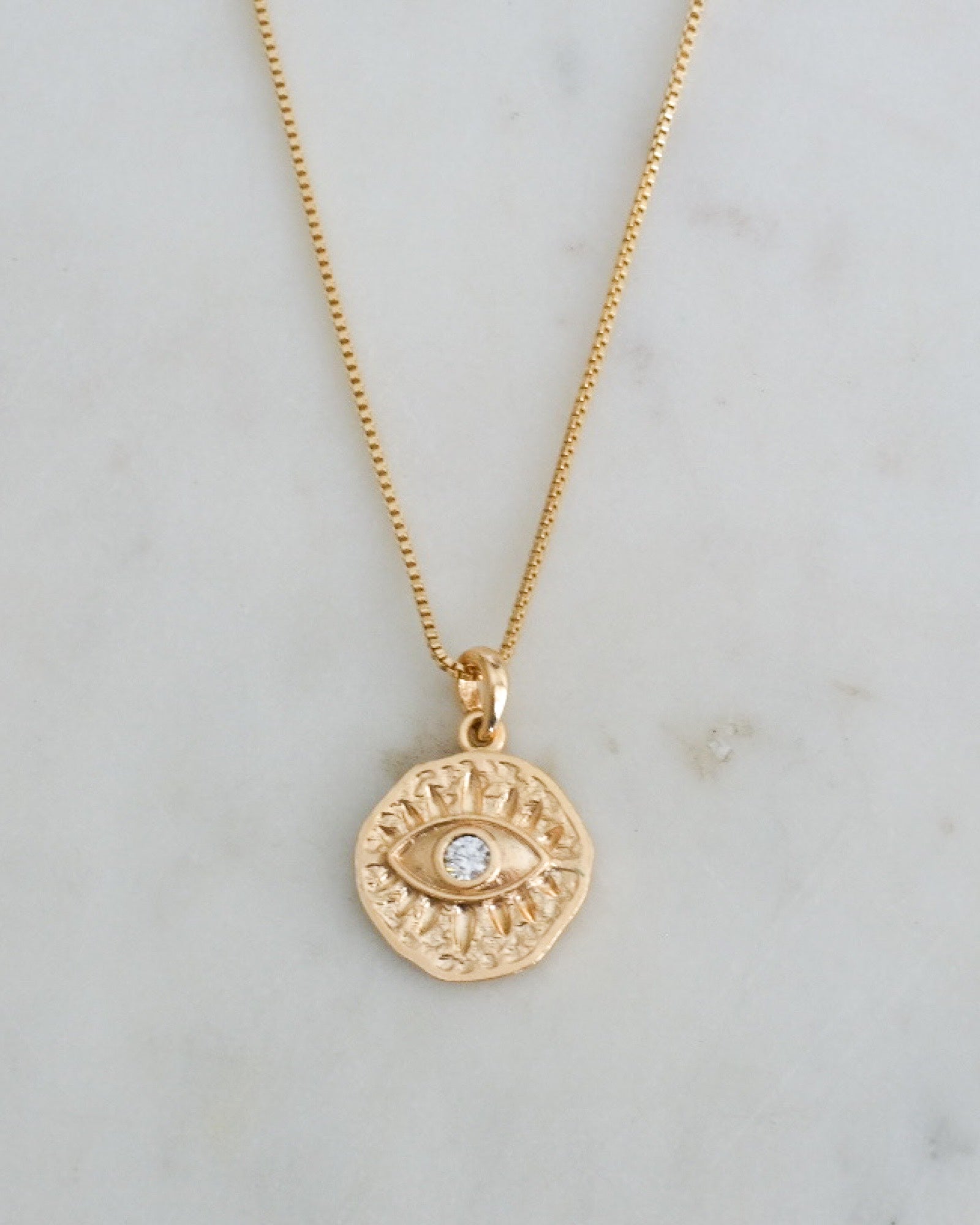 Evil Eye Circle Necklace