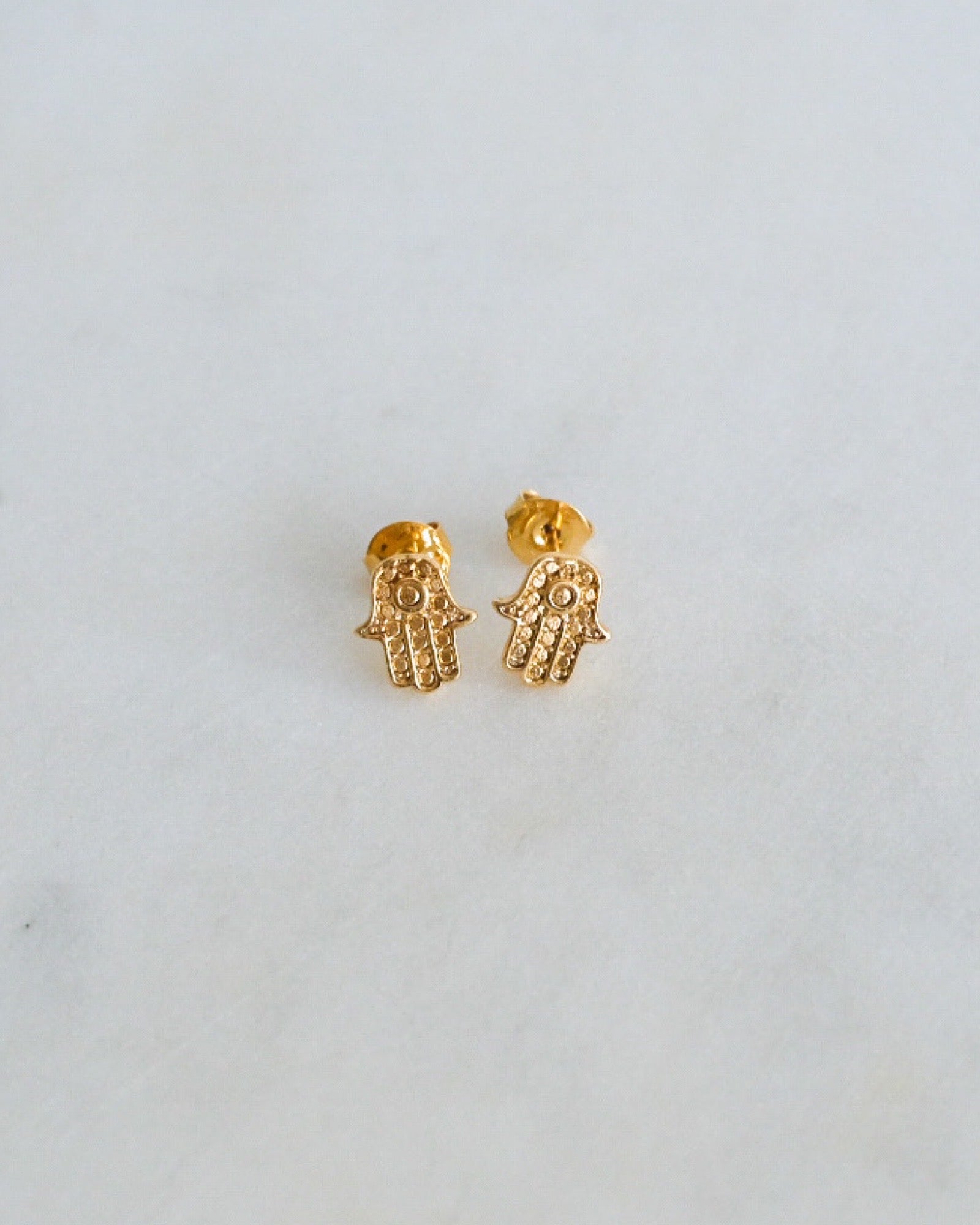 Hamsa stud earrings