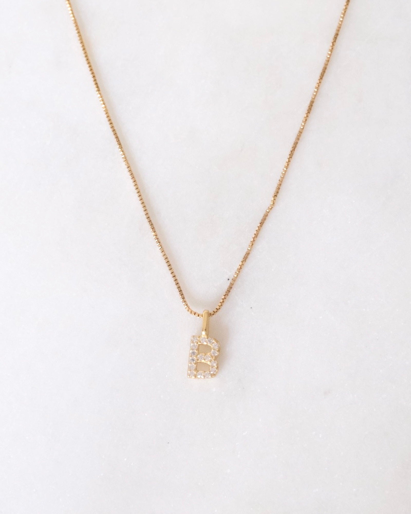 A-Z Pave Initial necklaces