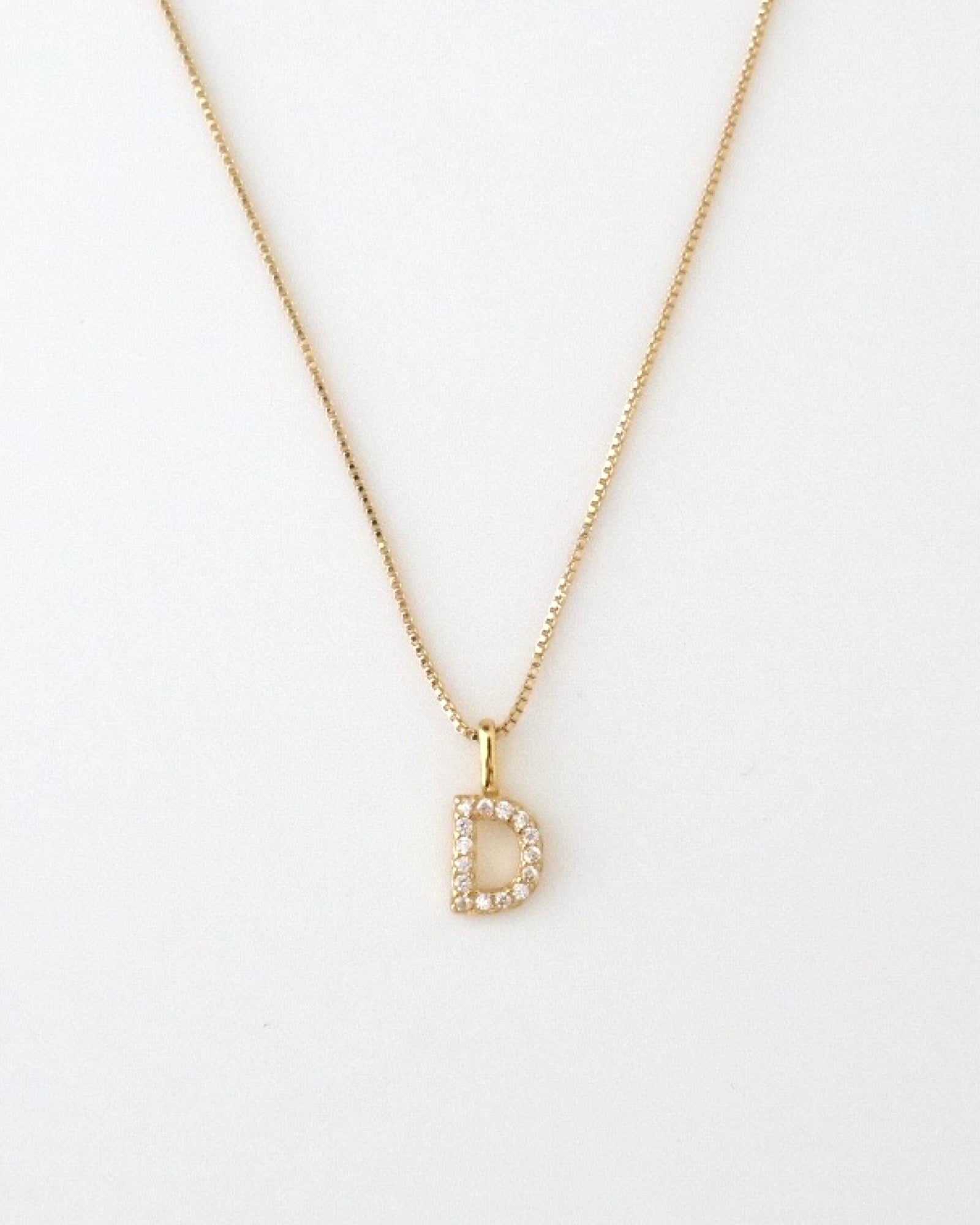 A-Z Pave Initial necklaces