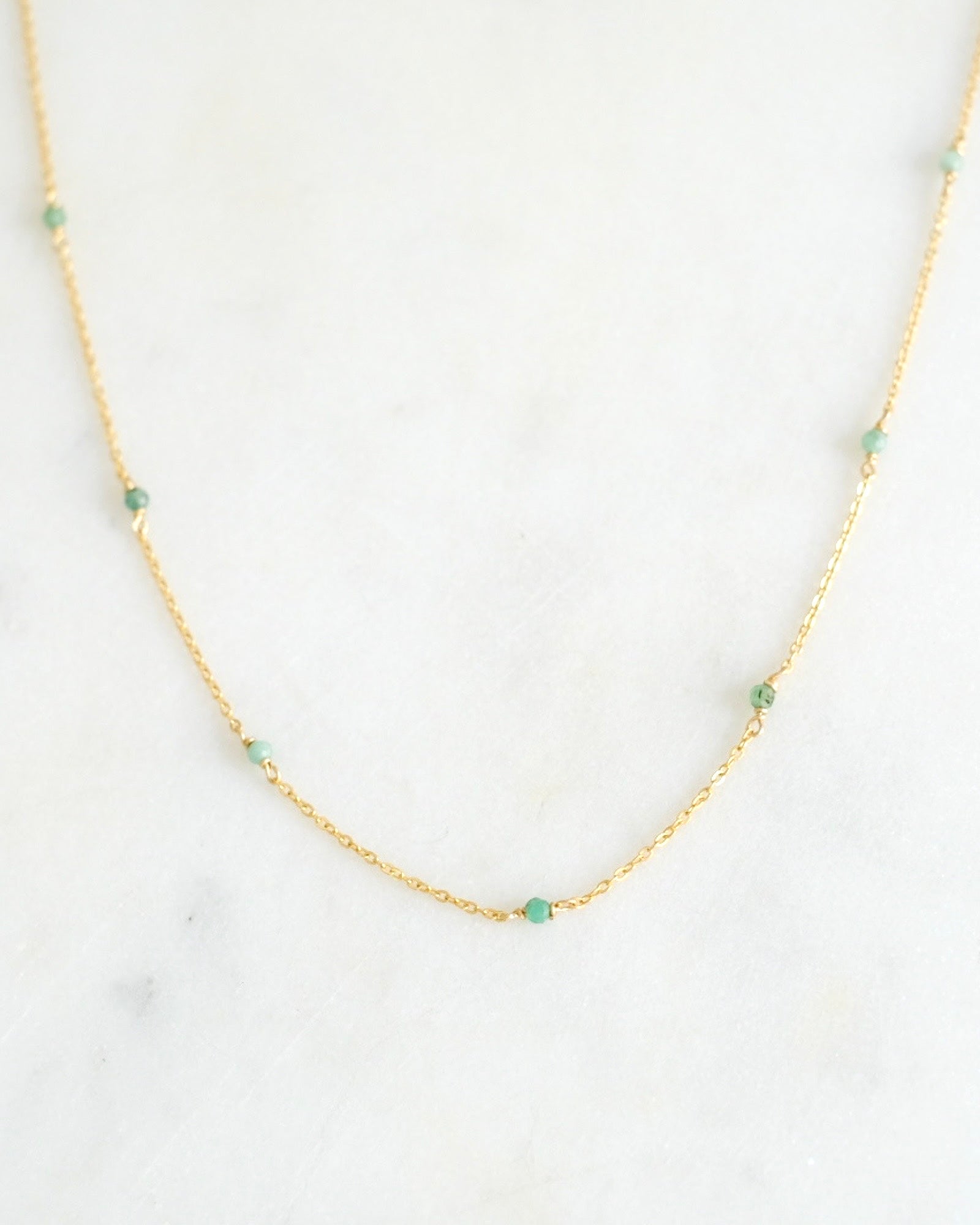 Emerald beaded necklace ERIJEWELRY