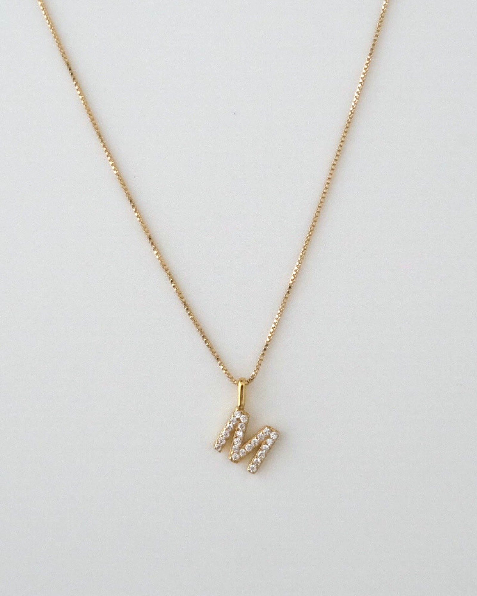 A-Z Pave Initial necklaces