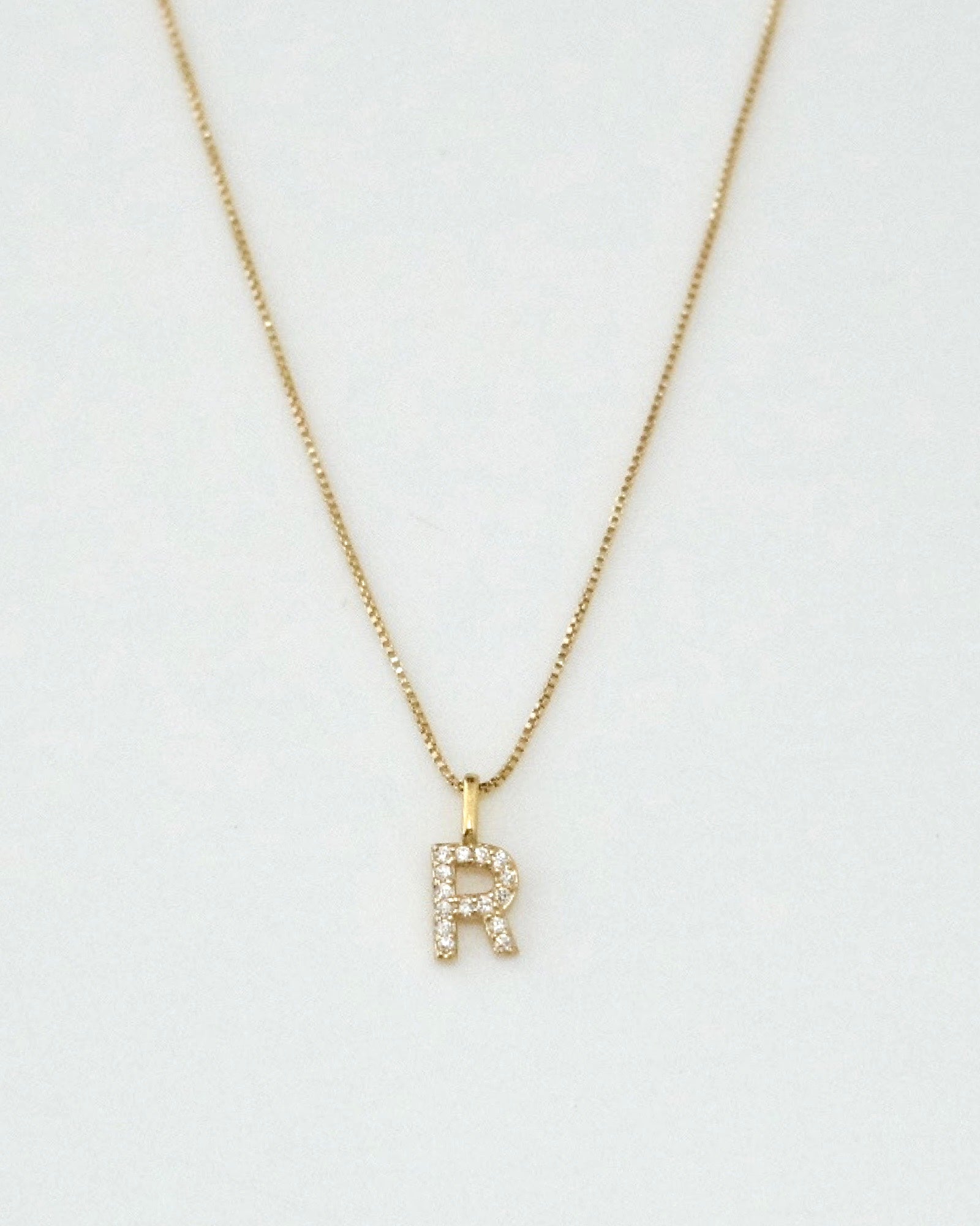 A-Z Pave Initial necklaces