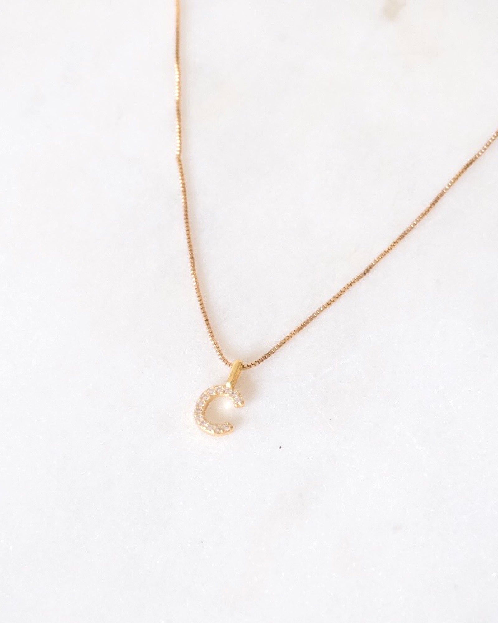 A-Z Pave Initial necklaces