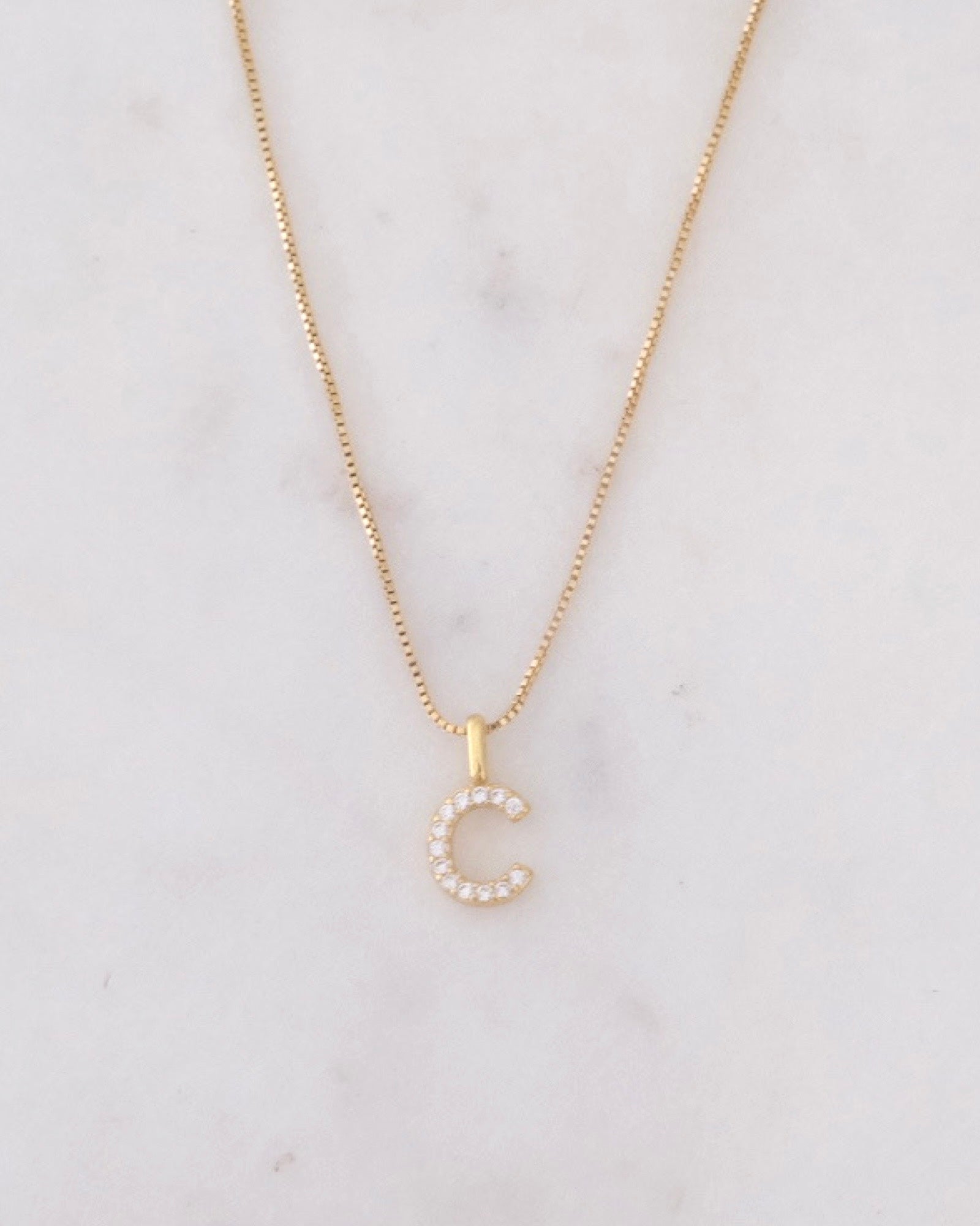 A-Z Pave Initial necklaces