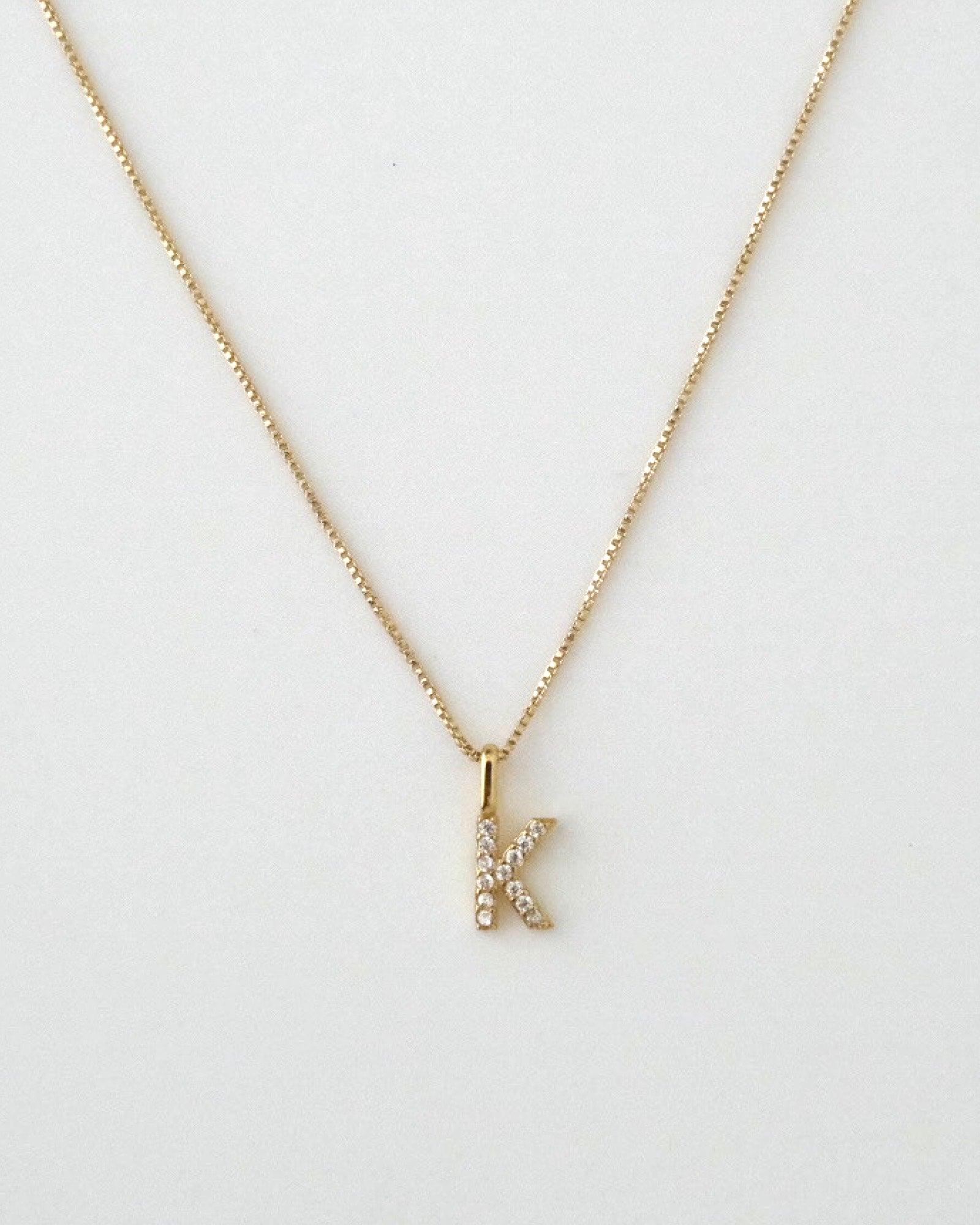A-Z Pave Initial necklaces