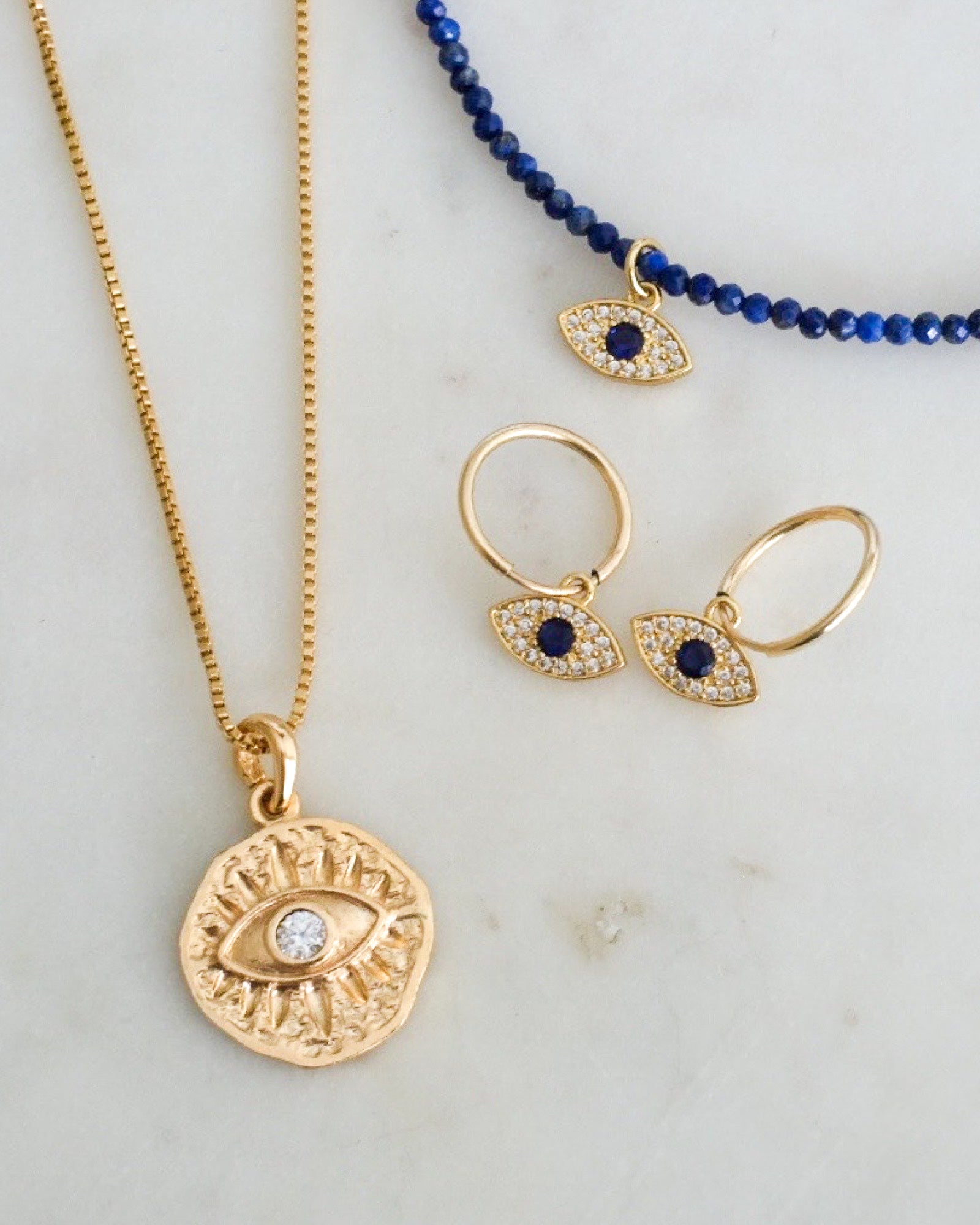 Evil Eye Circle Necklace