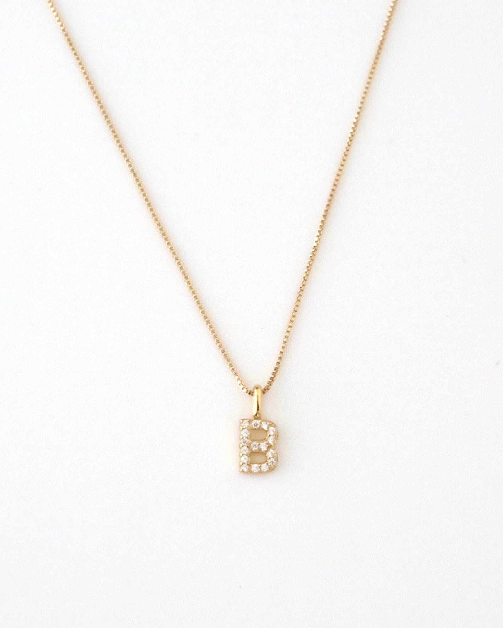 A-Z Pave Initial necklaces