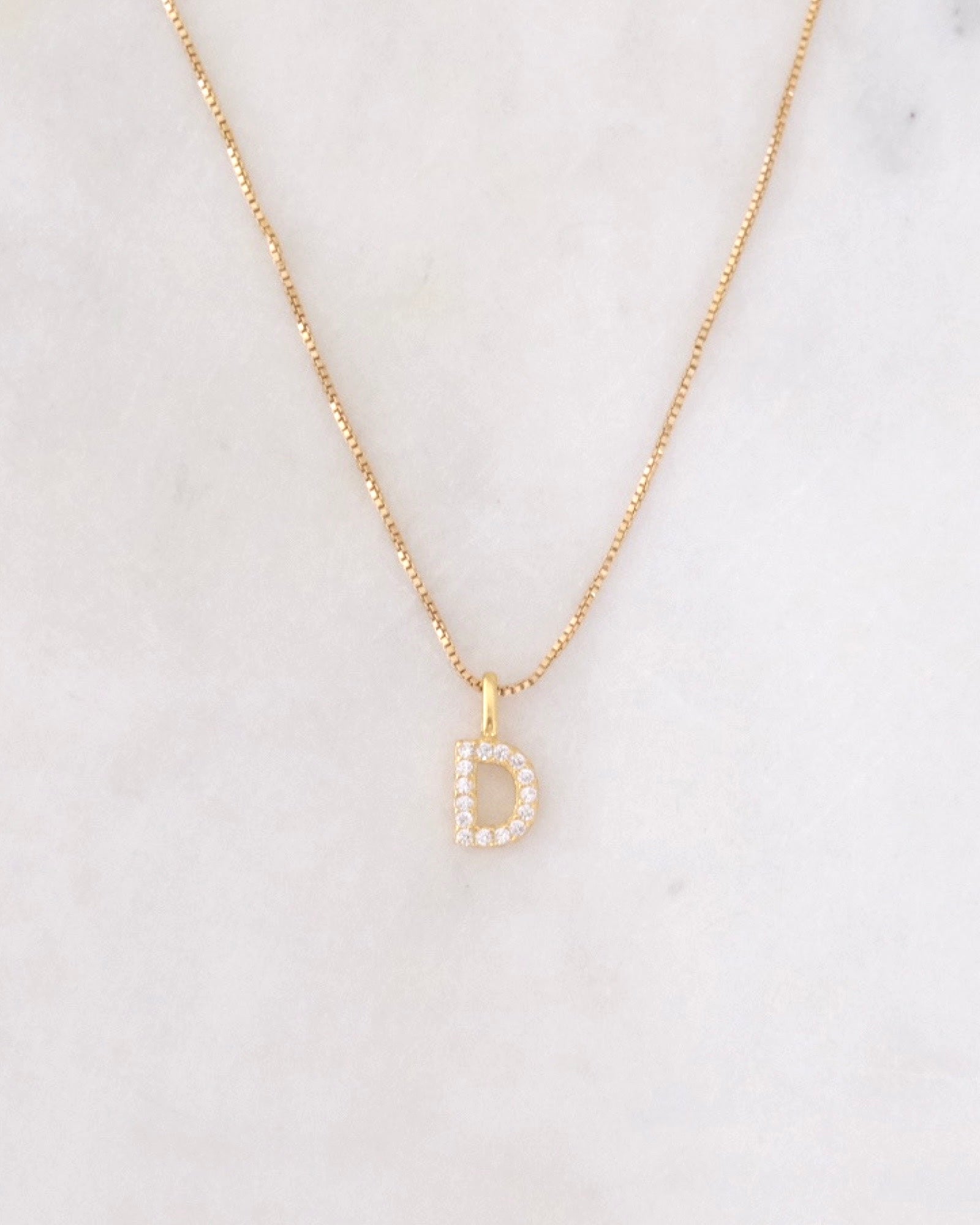 A-Z Pave Initial necklaces