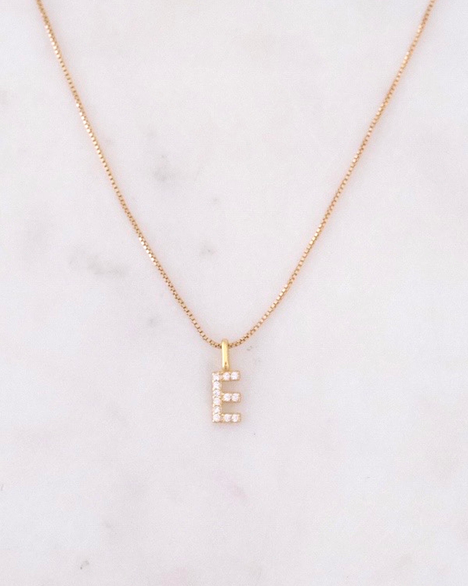 A-Z Pave Initial necklaces