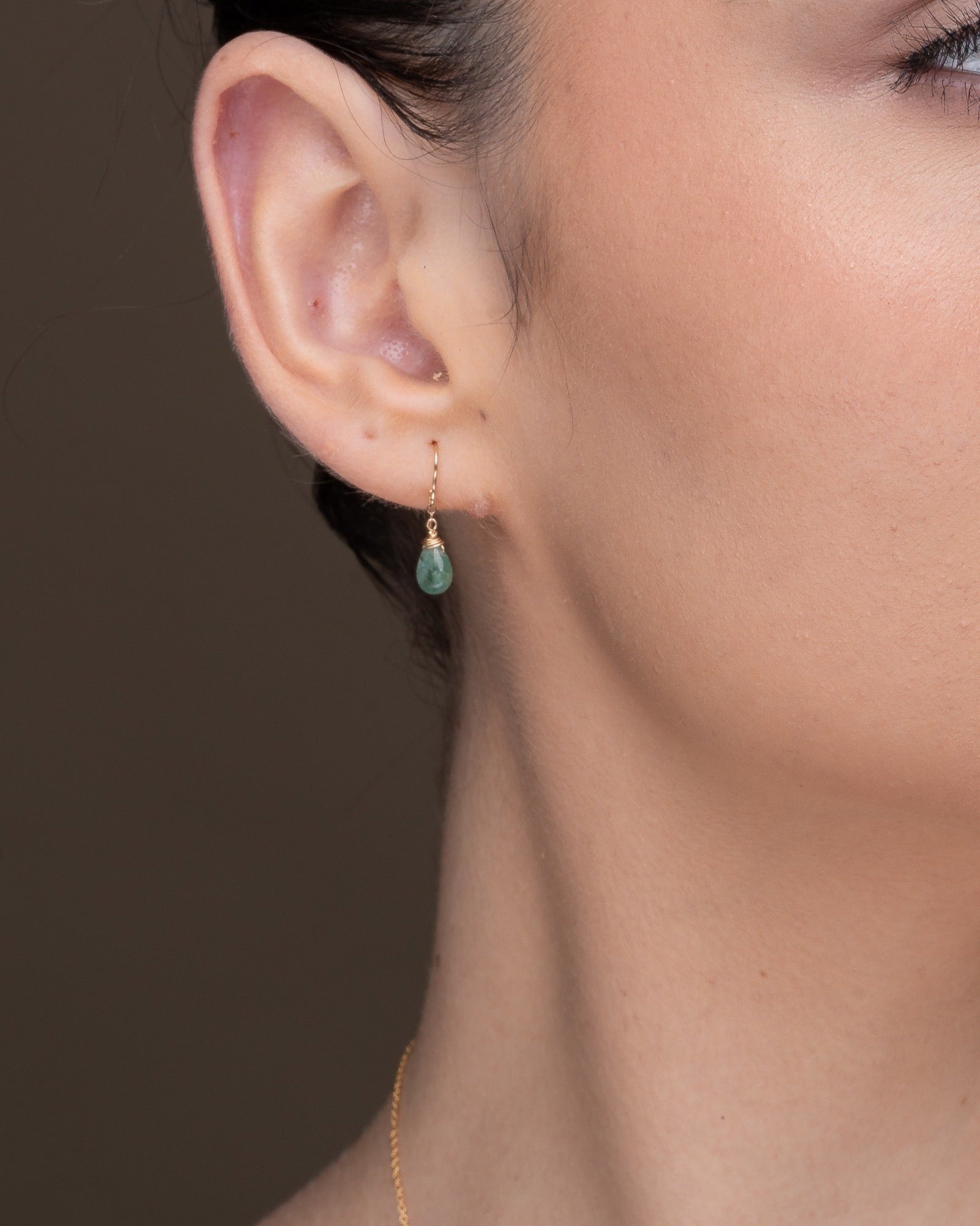 Emerald deep green Earrings ERIJEWELRY