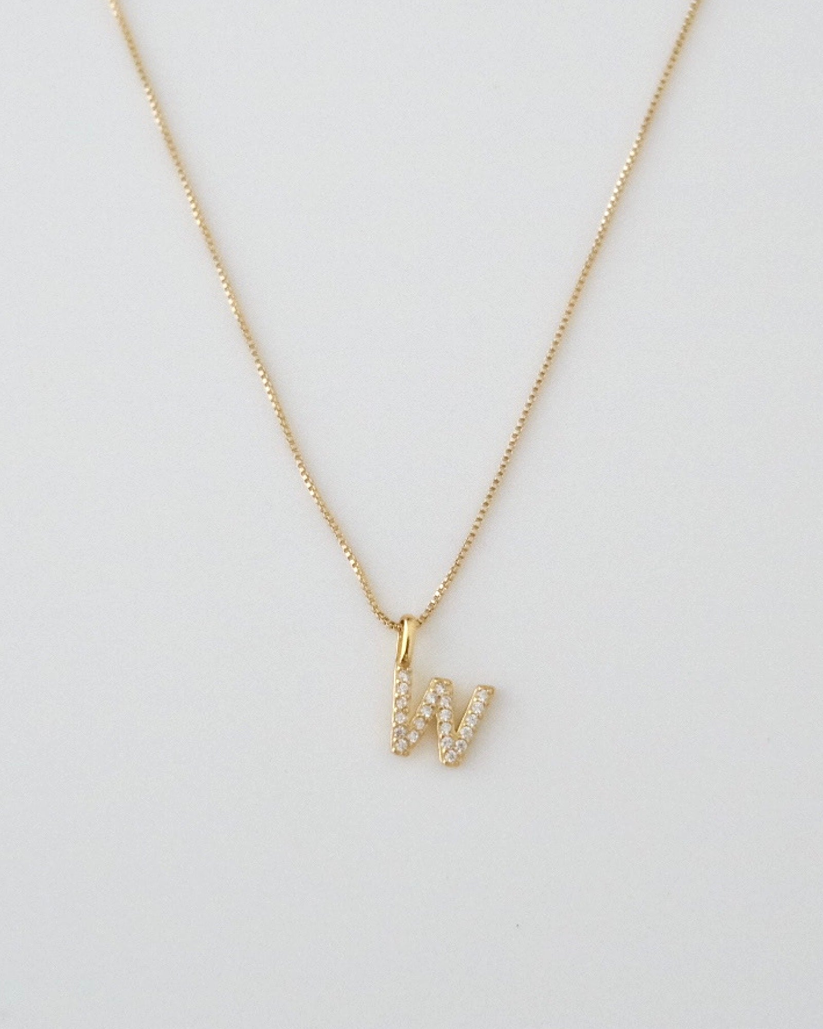 A-Z Pave Initial necklaces