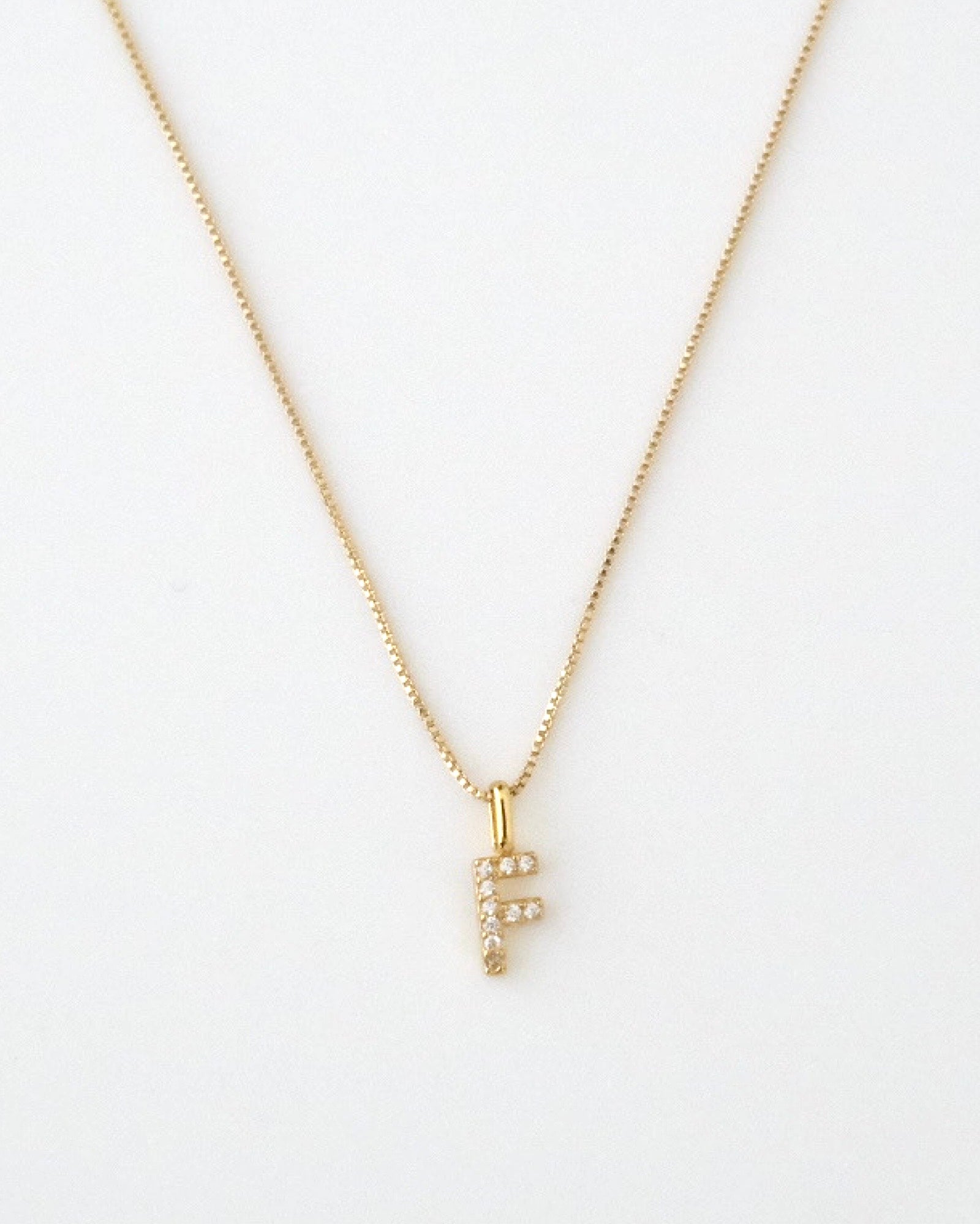A-Z Pave Initial necklaces