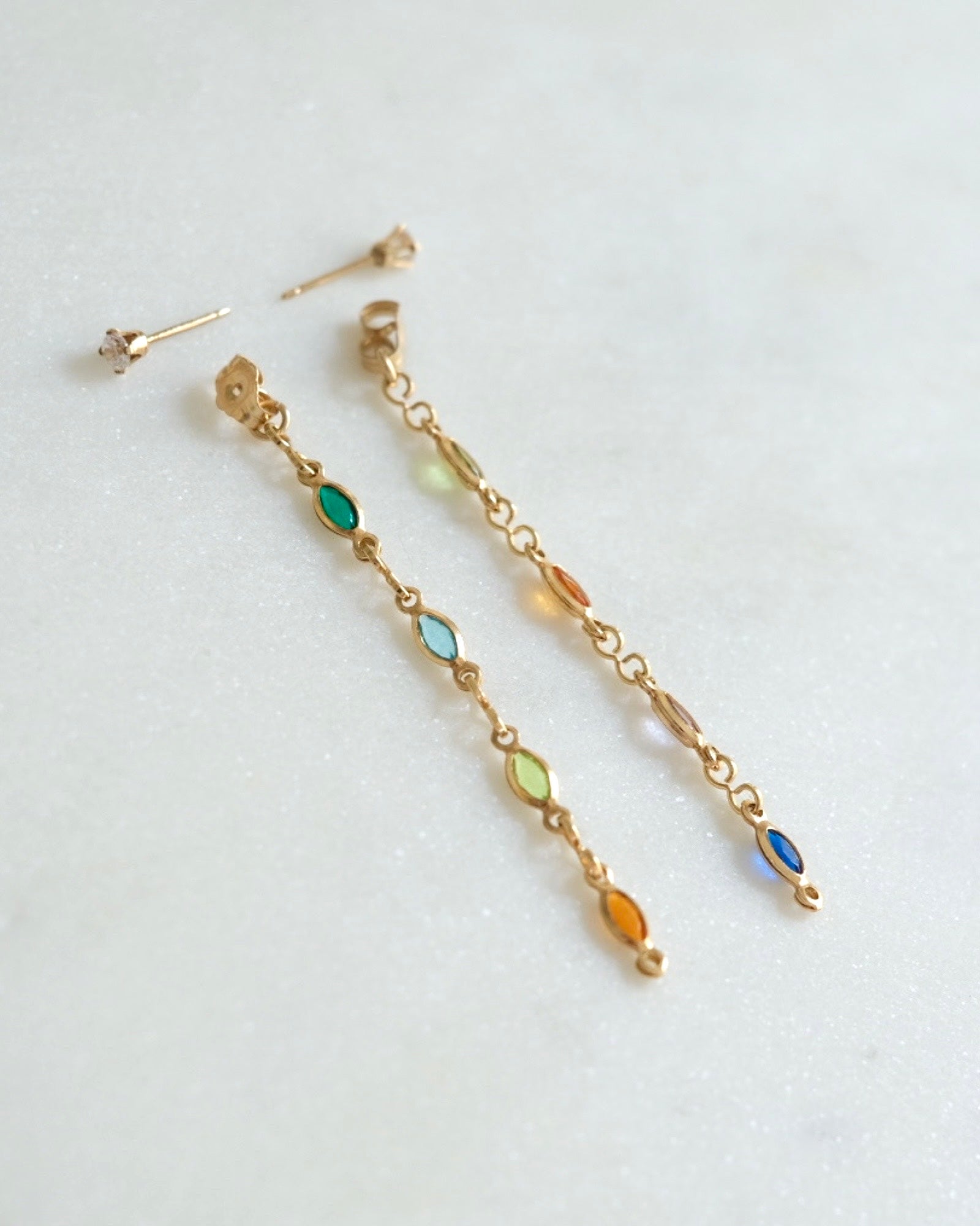Gisela Back post Studs Earrings ERIJEWELRY