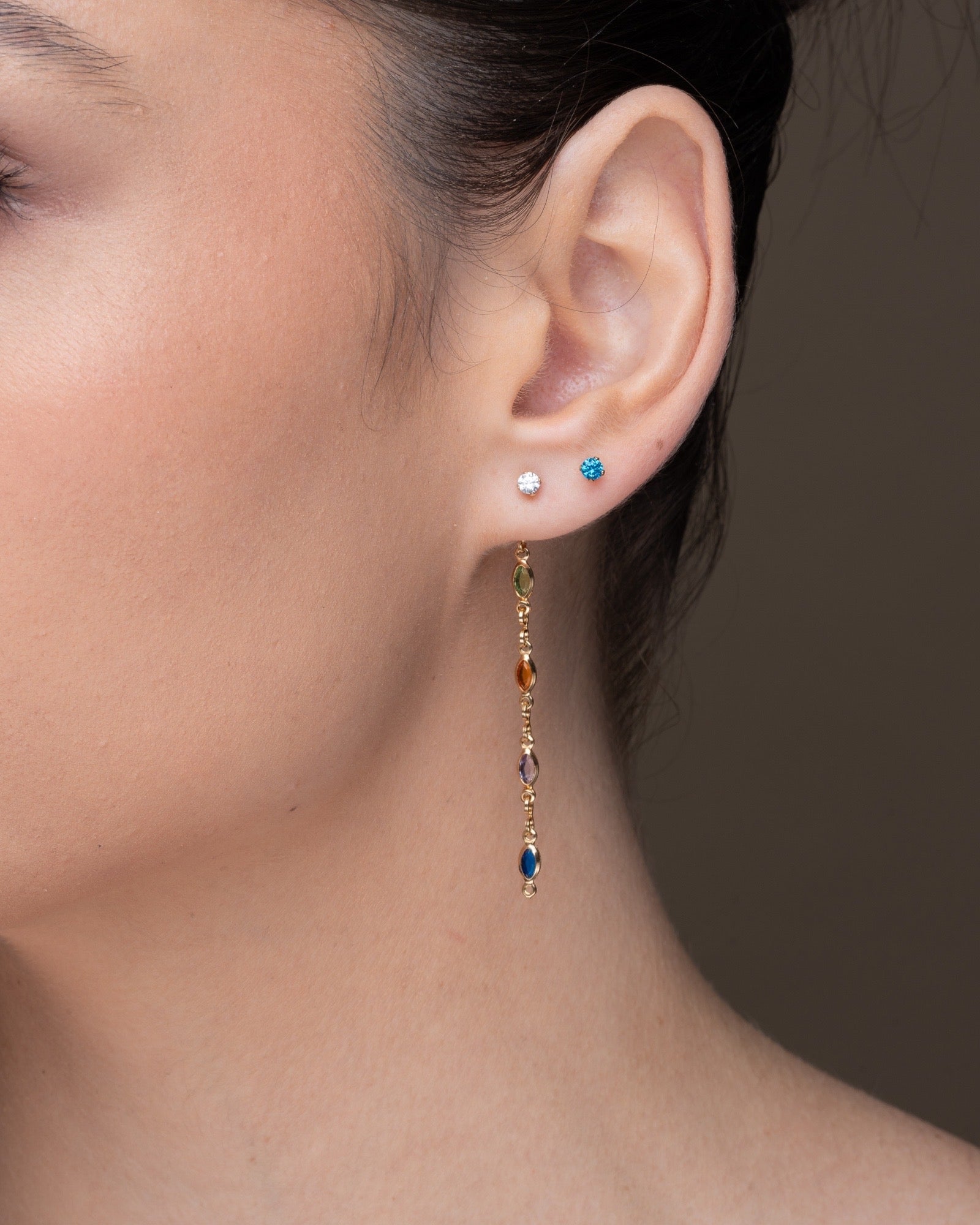 Gisela Back post Studs Earrings ERIJEWELRY