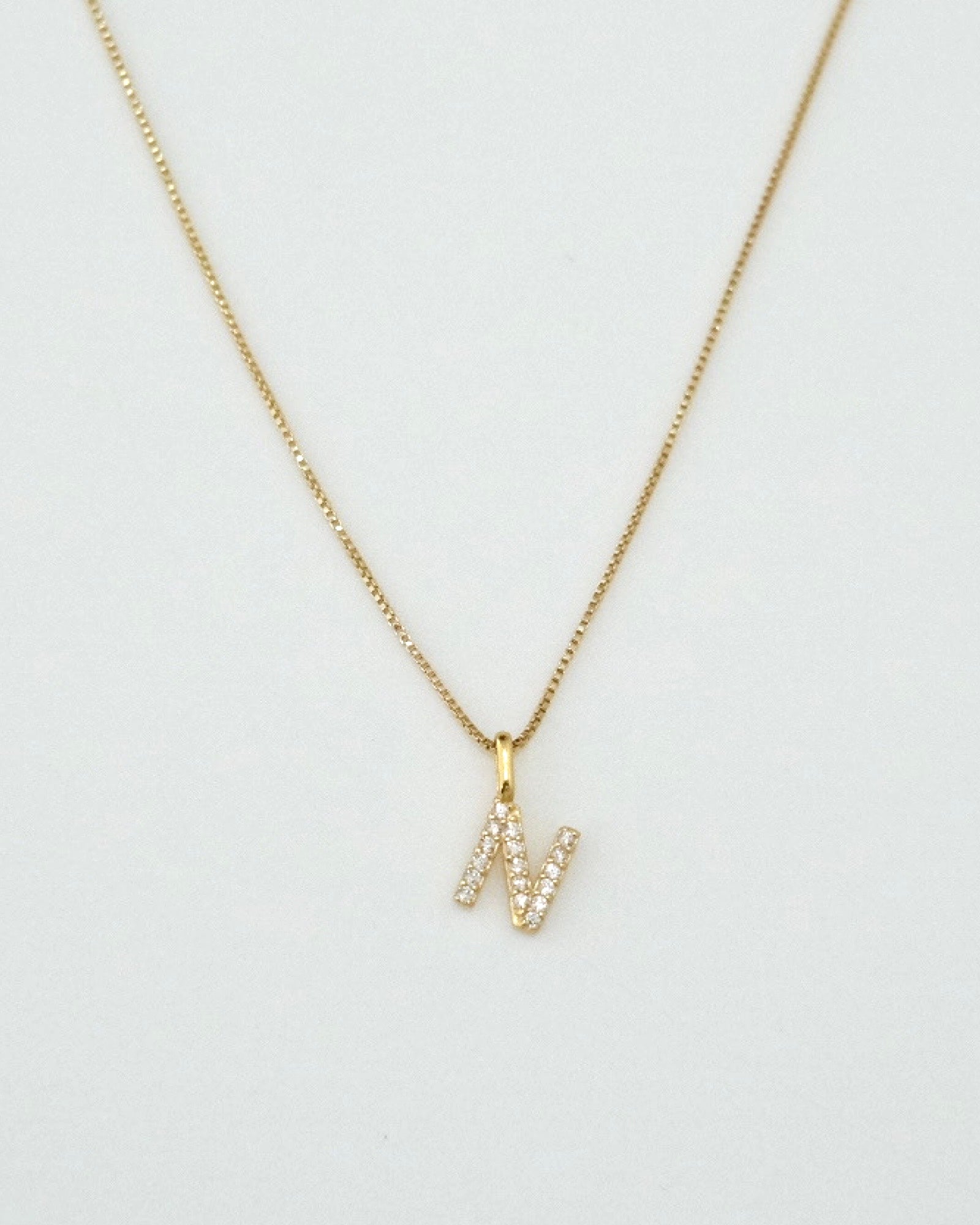 A-Z Pave Initial necklaces
