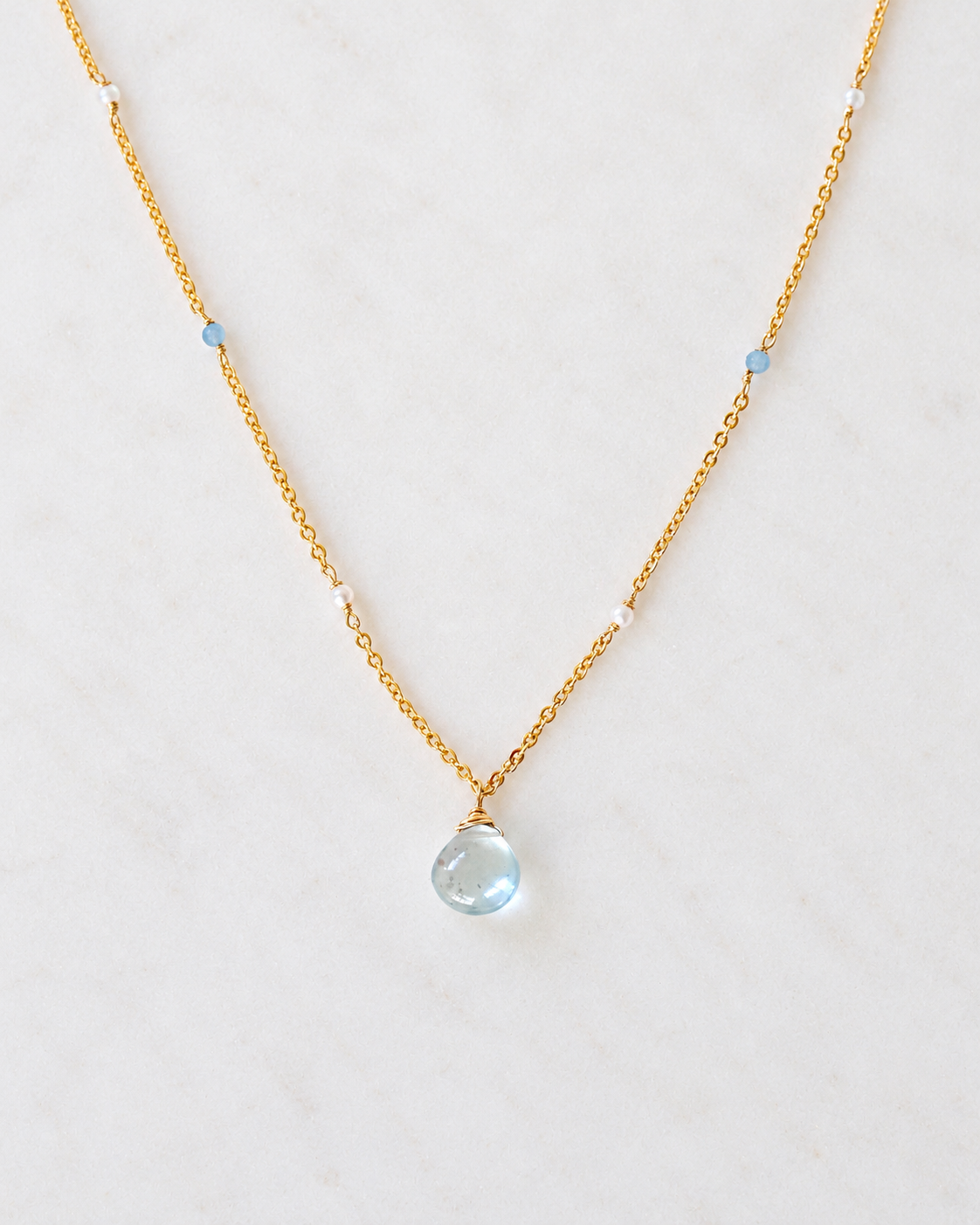 Aquamarine Bohemian Necklace