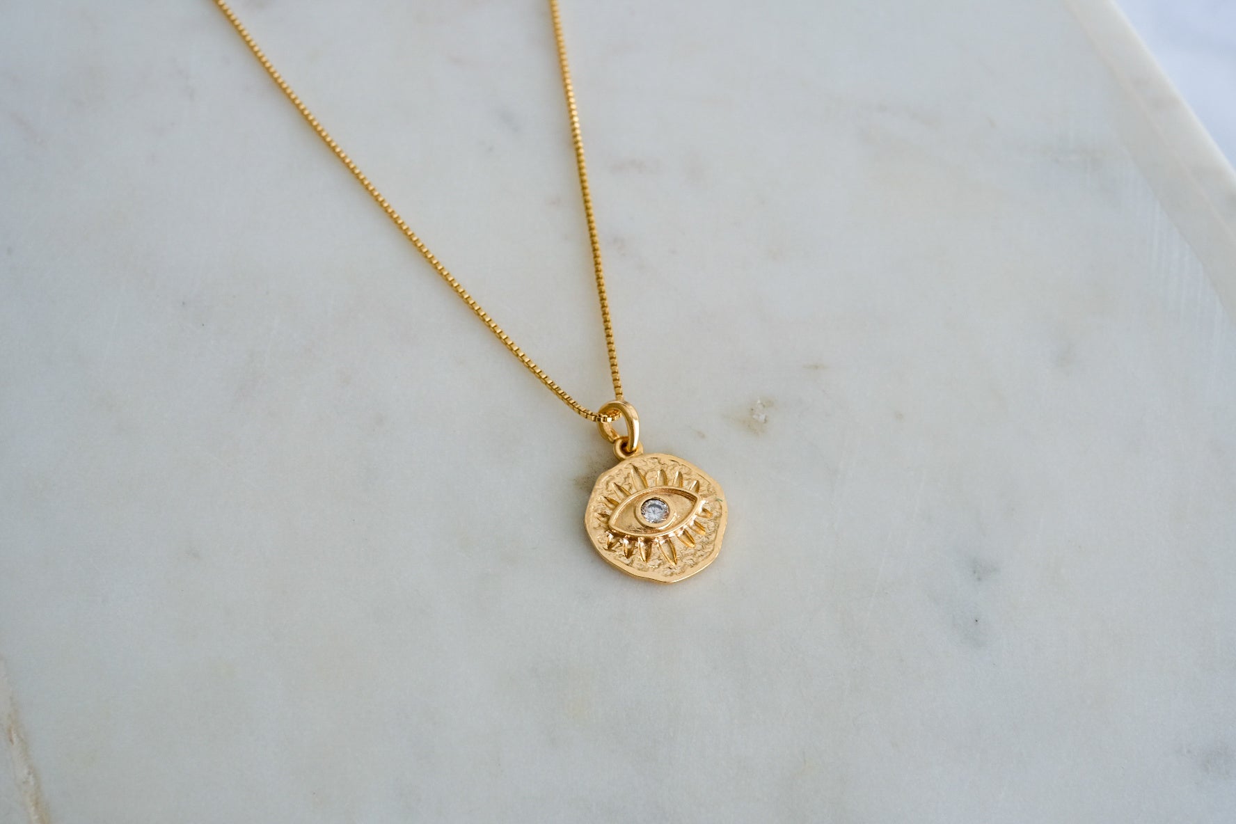 Evil Eye Circle Necklace