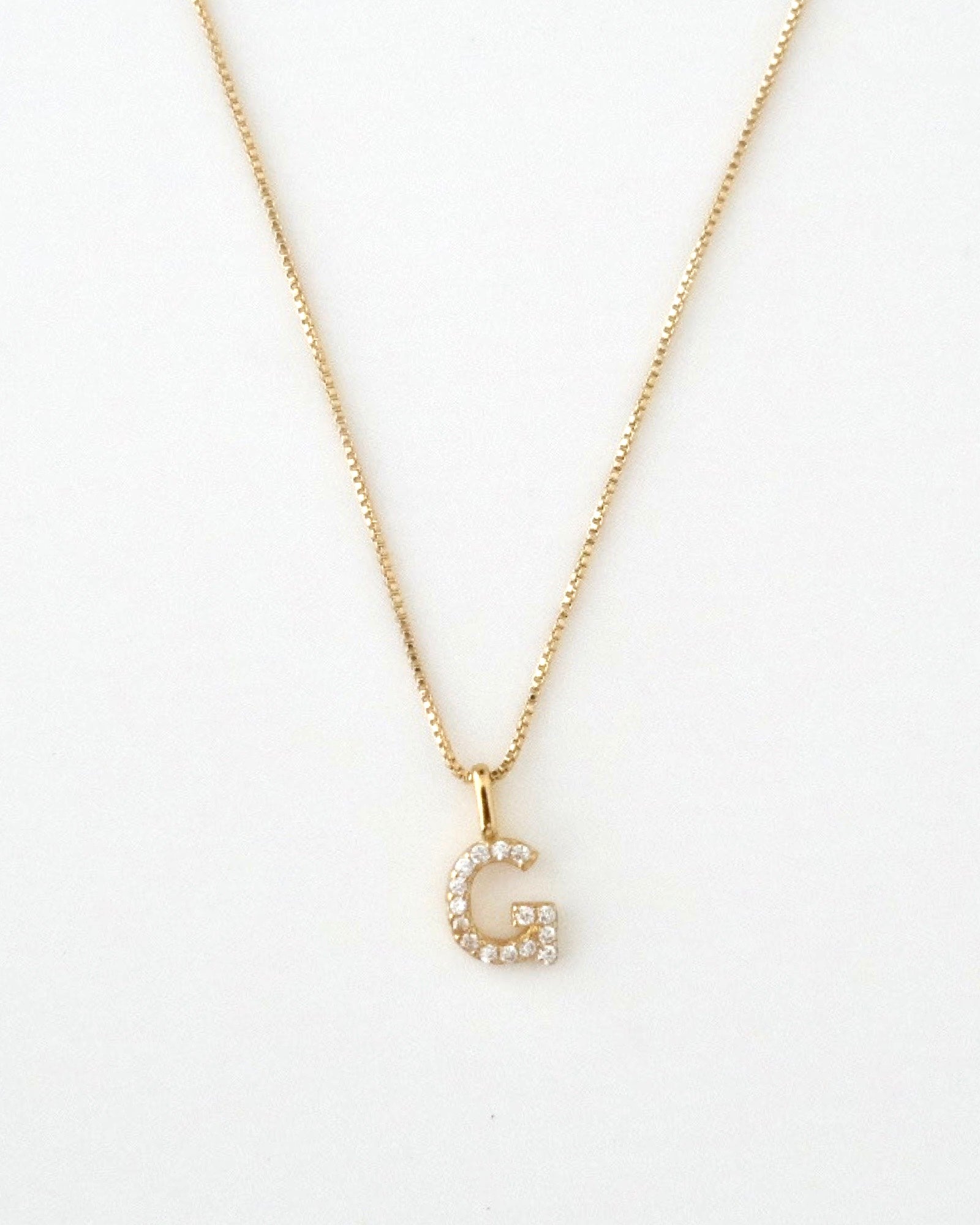 A-Z Pave Initial necklaces