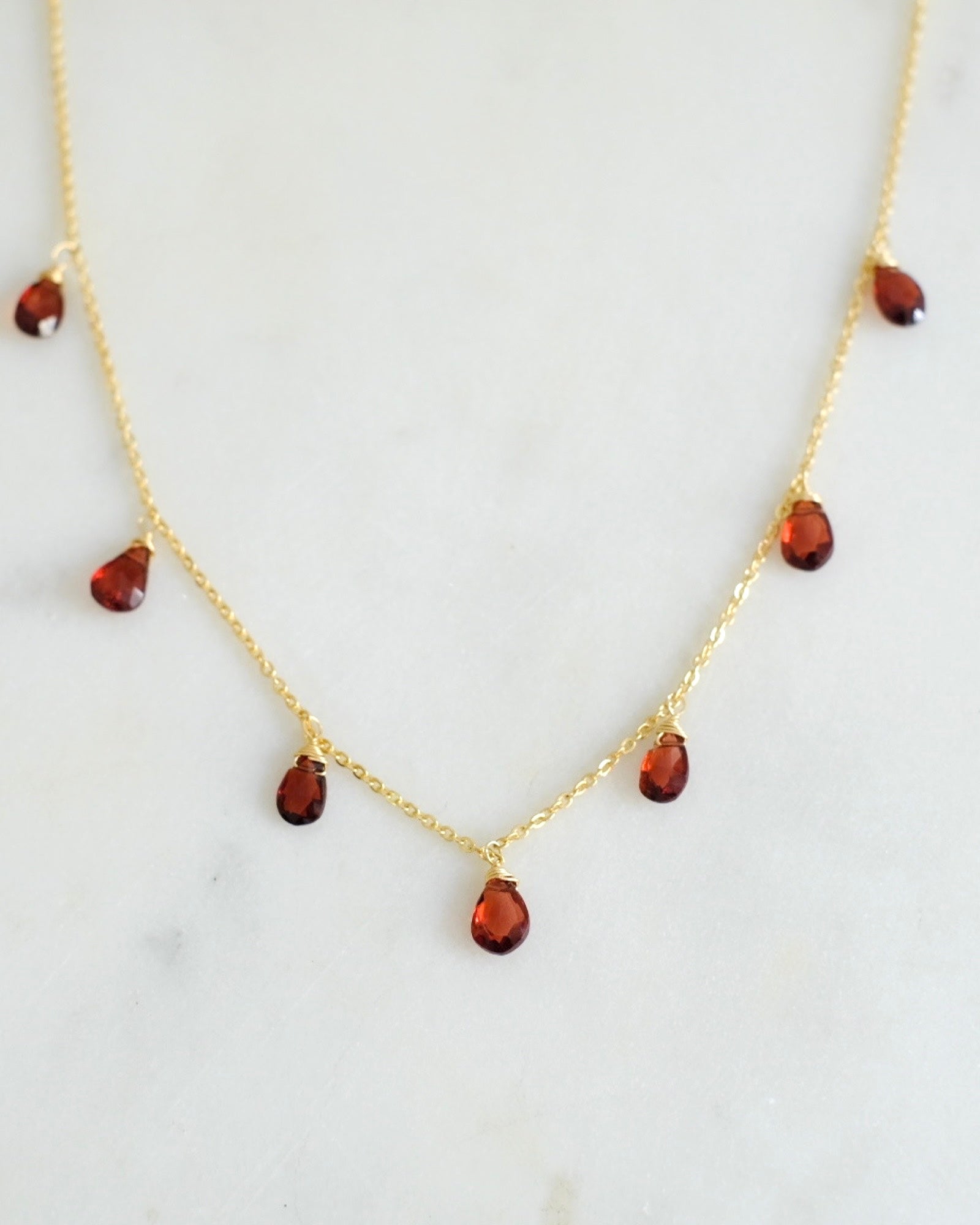 Garnet Princess Necklace ERIJEWELRY