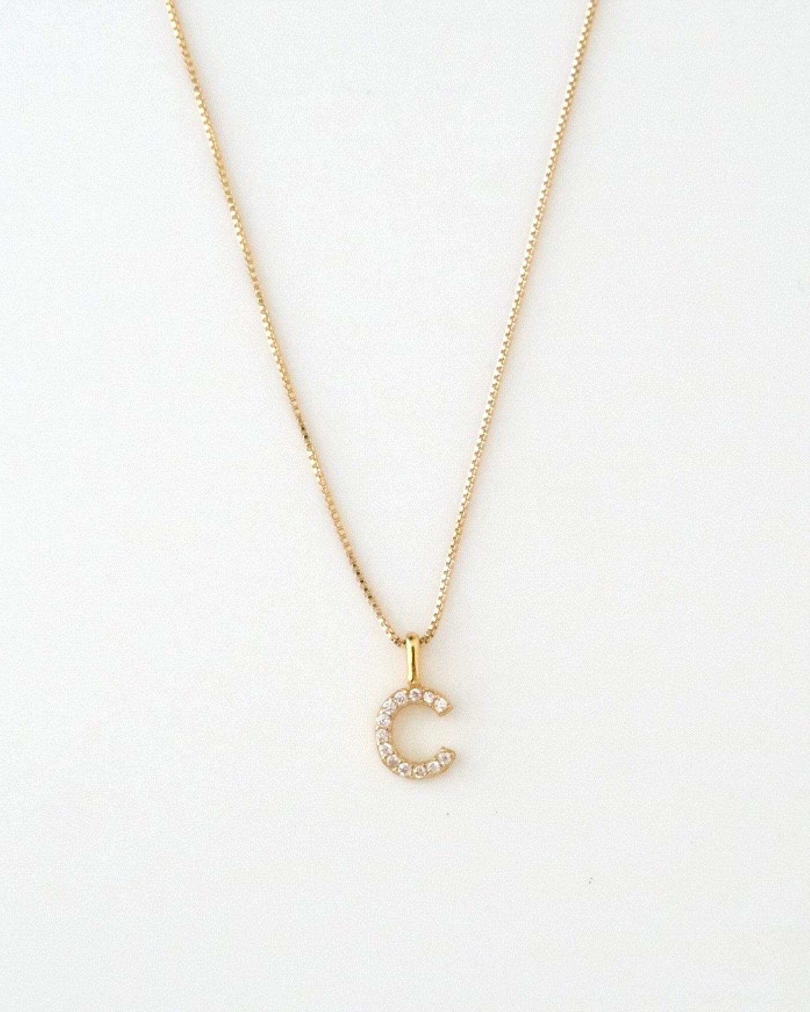 A-Z Pave Initial necklaces