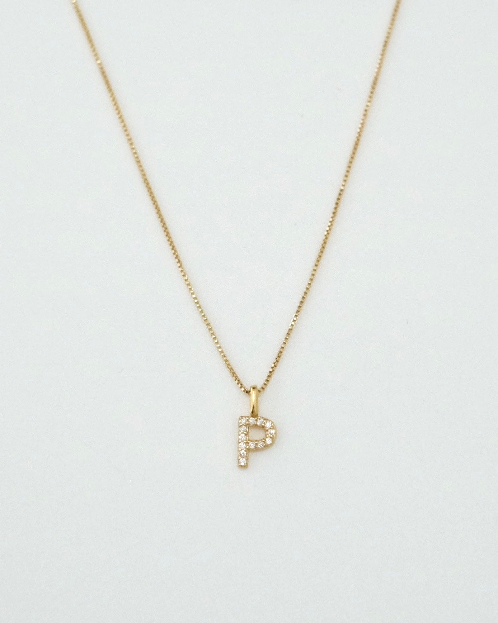 A-Z Pave Initial necklaces