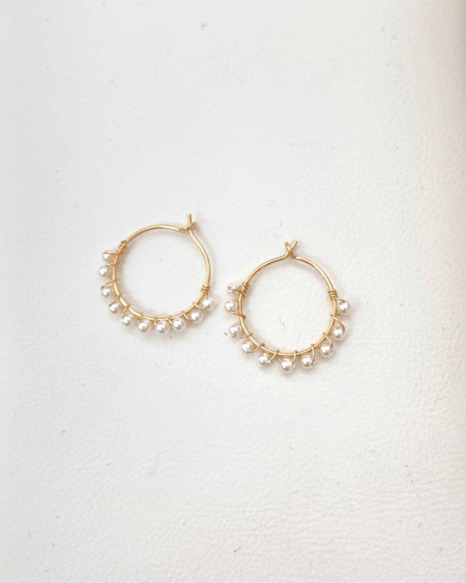 Shell pearl hoop earrings ERIJEWELRY