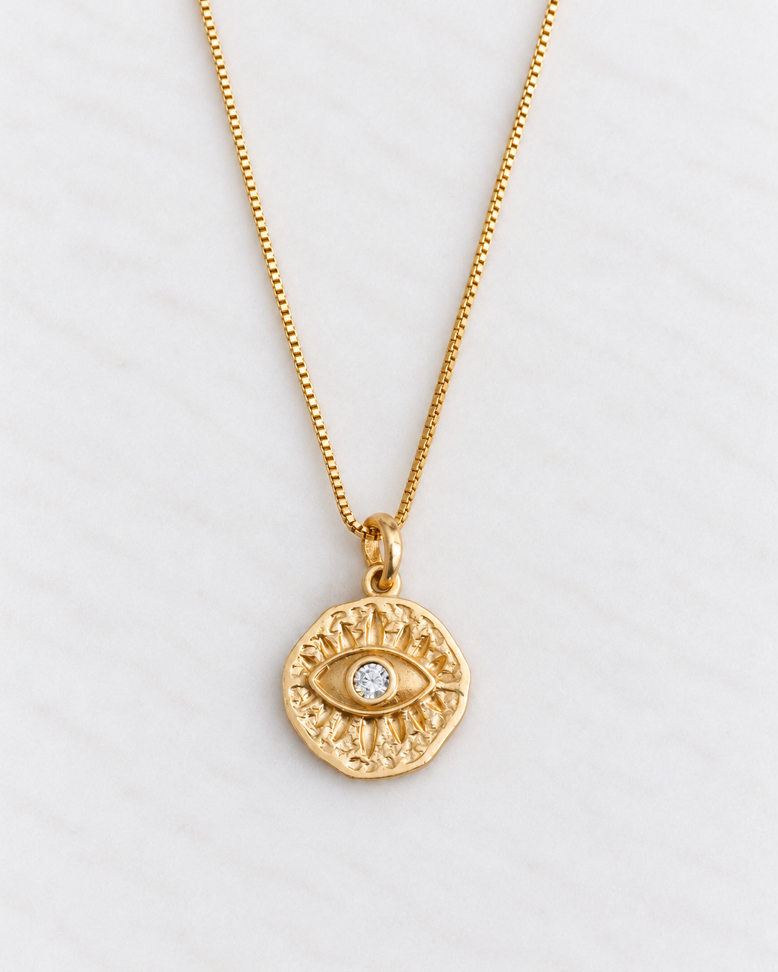 Evil Eye Circle Necklace