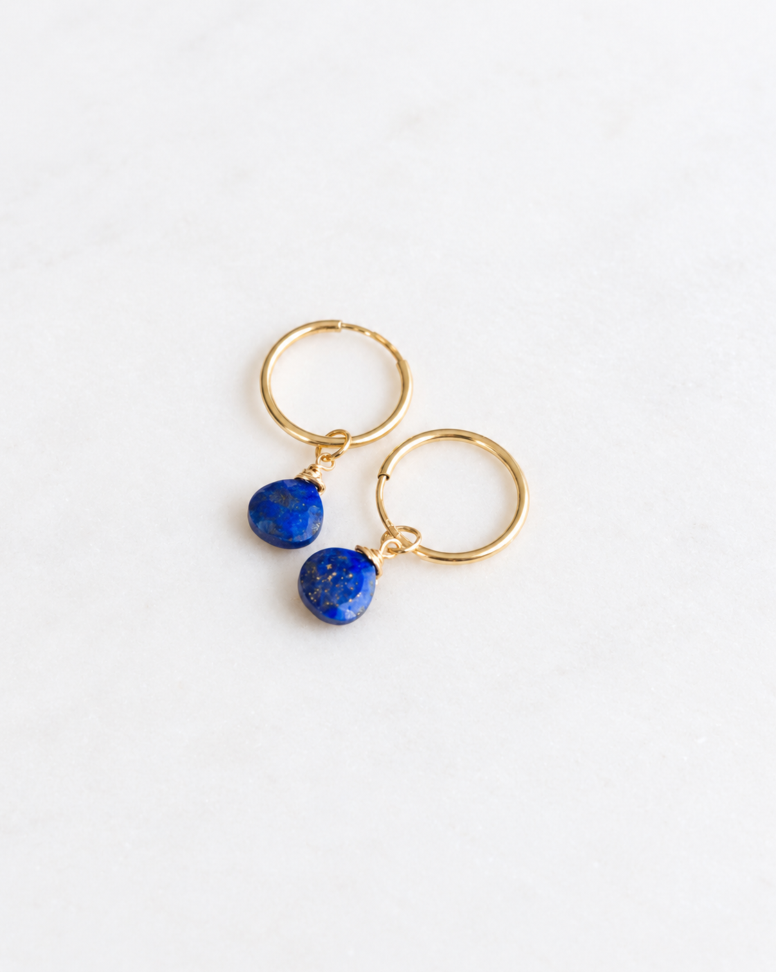 Lapis Lazuli Infinity Hoop Earrings