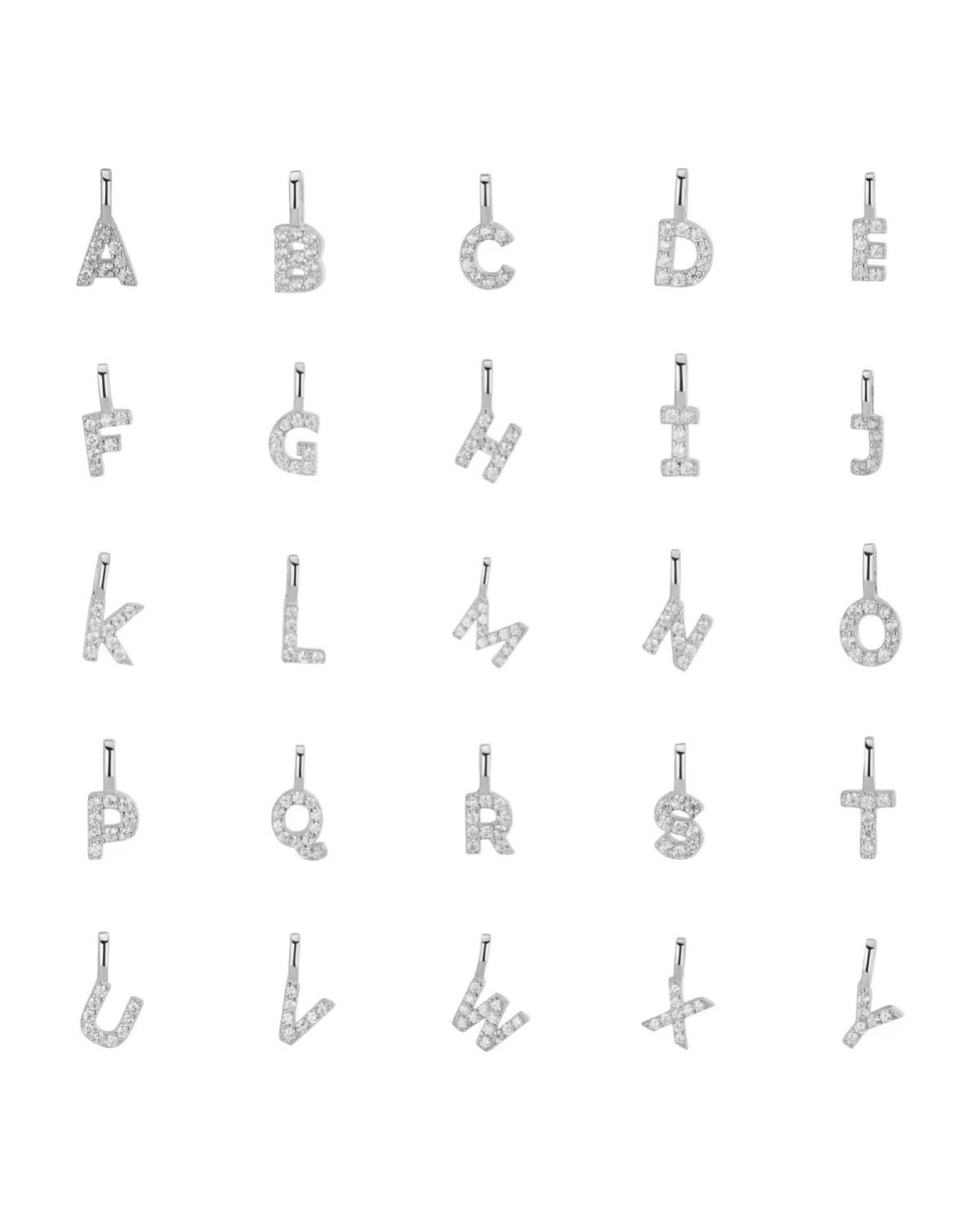 A-Z Pave Initial necklaces