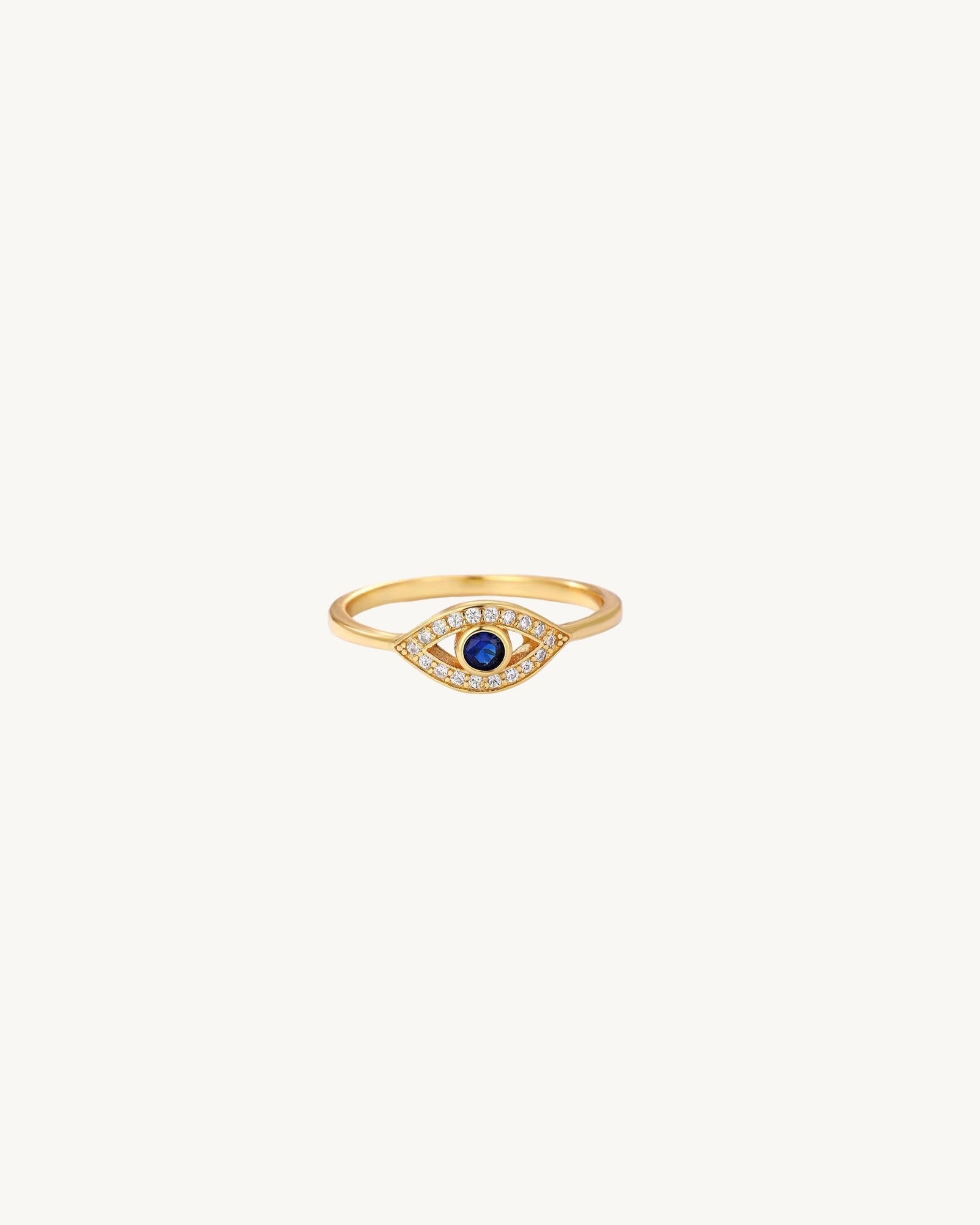 Petite evil eye ring