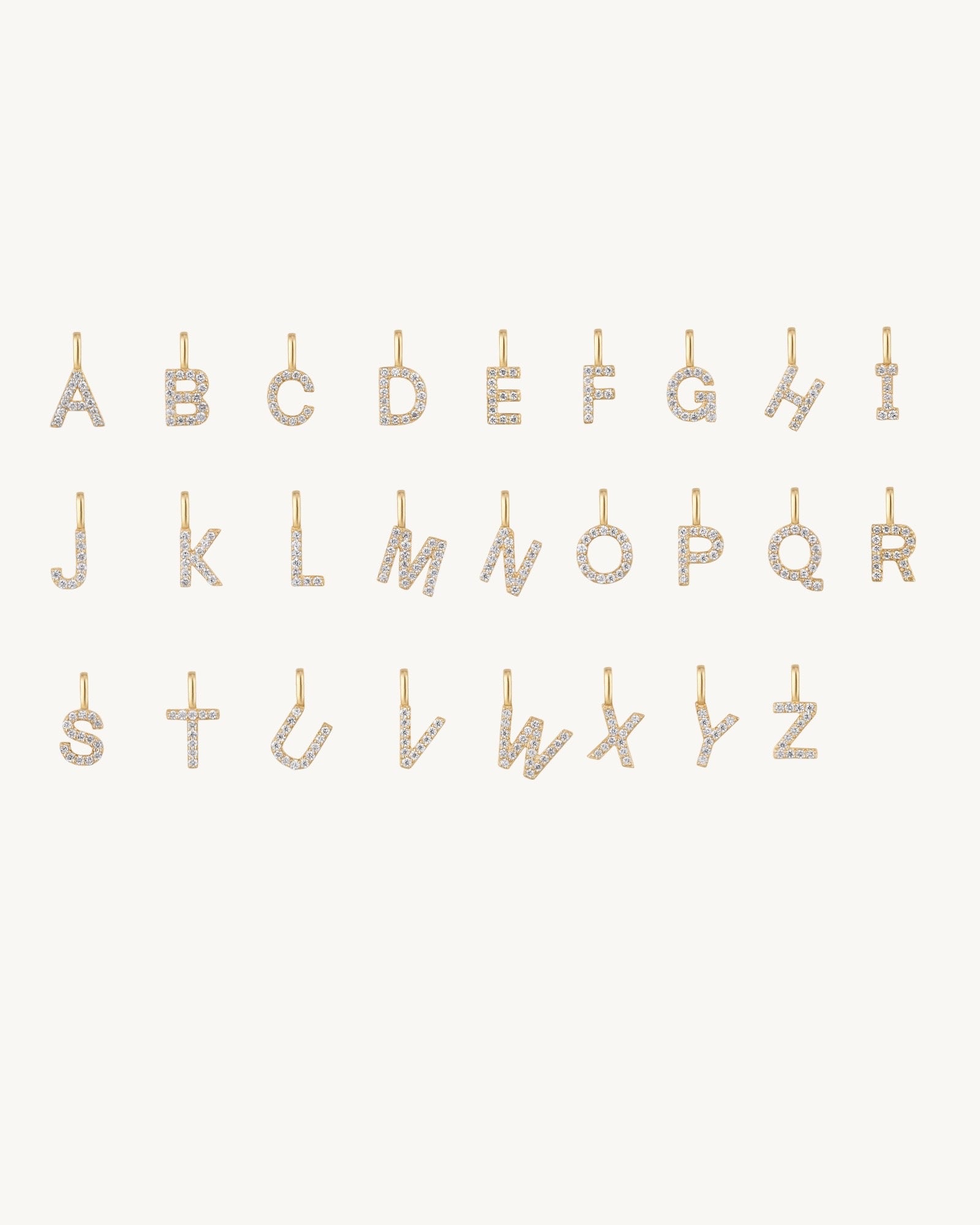 A-Z pave initial with birthstones necklace