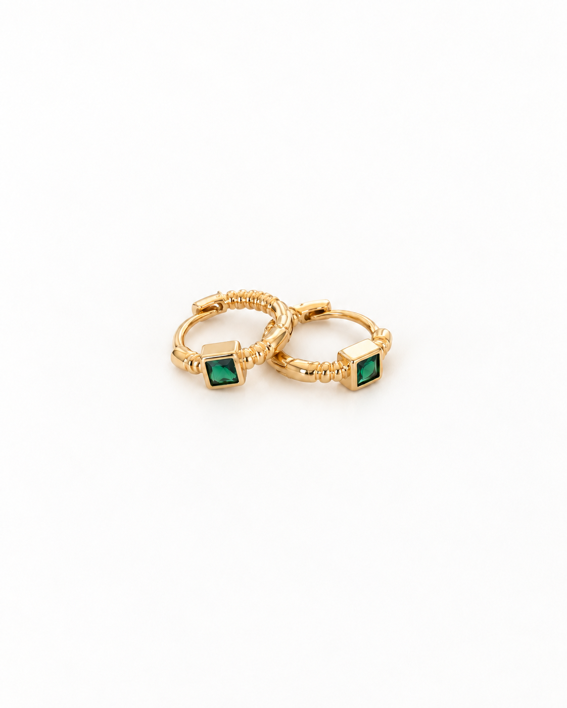 Kianna Green Hoop Earrings