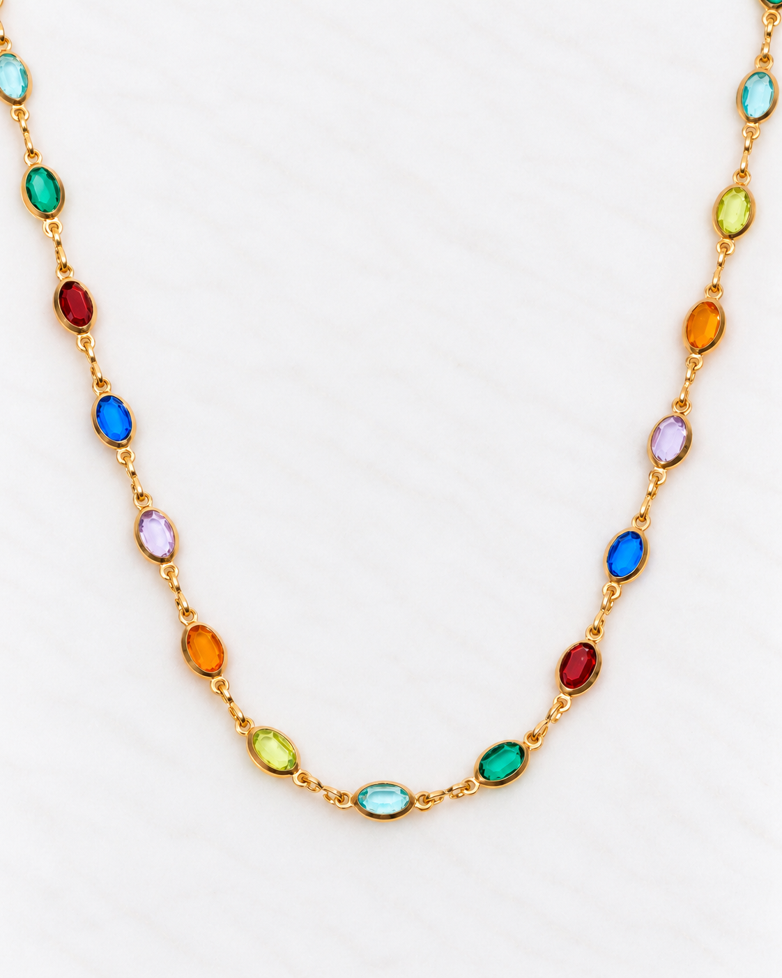 Gisela Colourful Gold Necklace