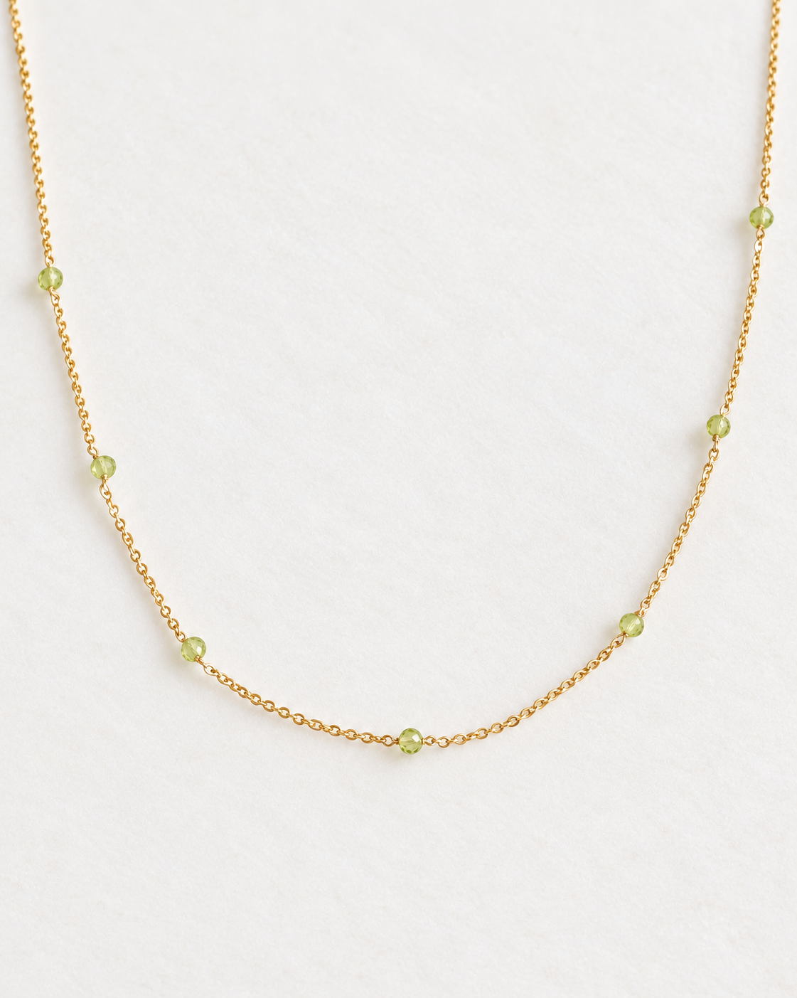 Peridot Dot Necklace
