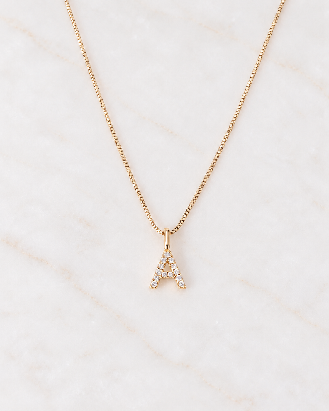 A-Z Pave Initial necklaces