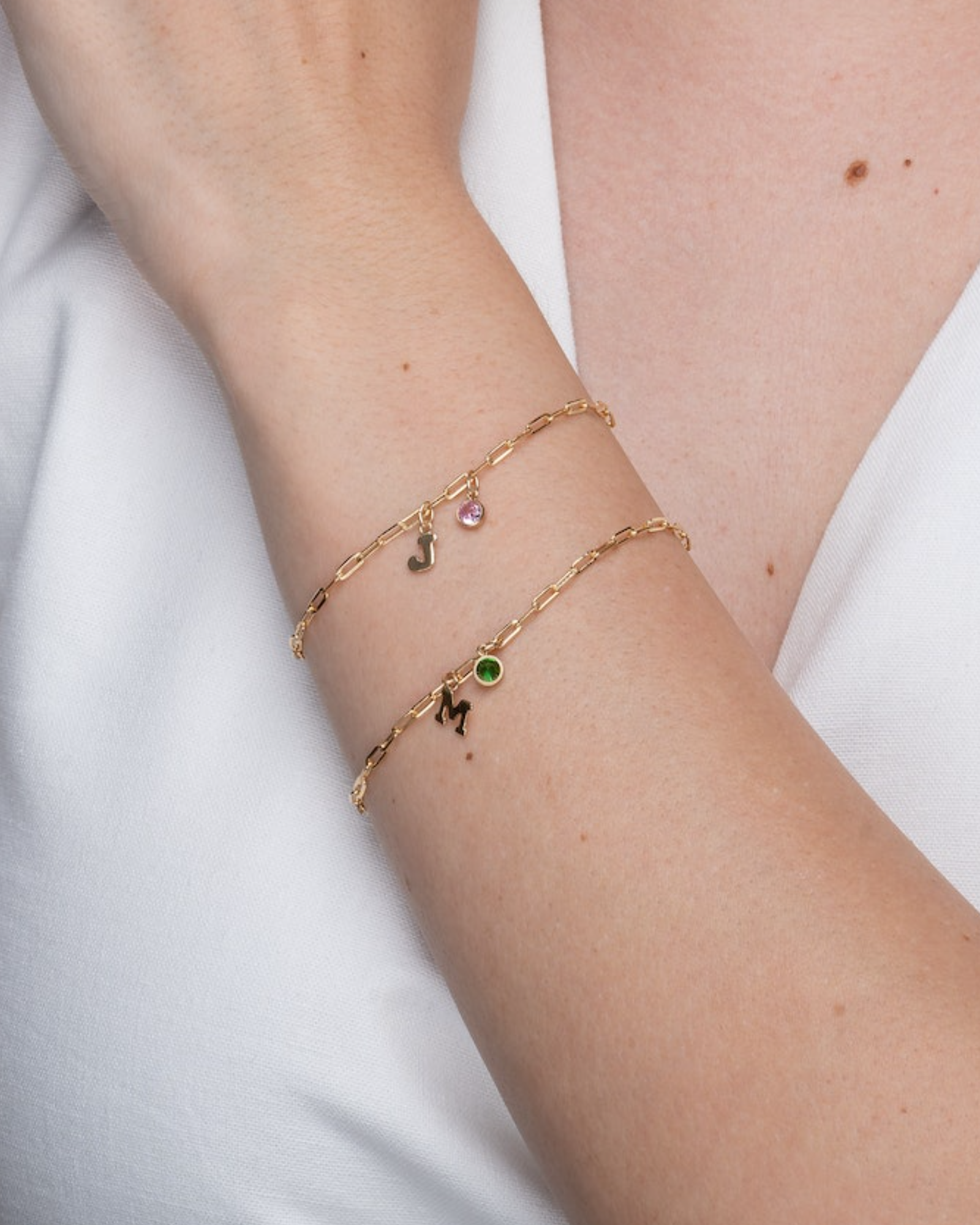 【Q-Y】Letter and Birthstone Bracelets ERIJEWELRY