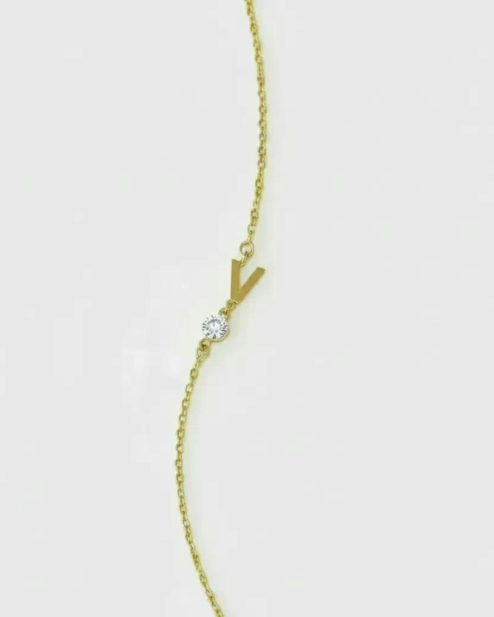 A-Z Linked Initial and Birthstone Bracelet