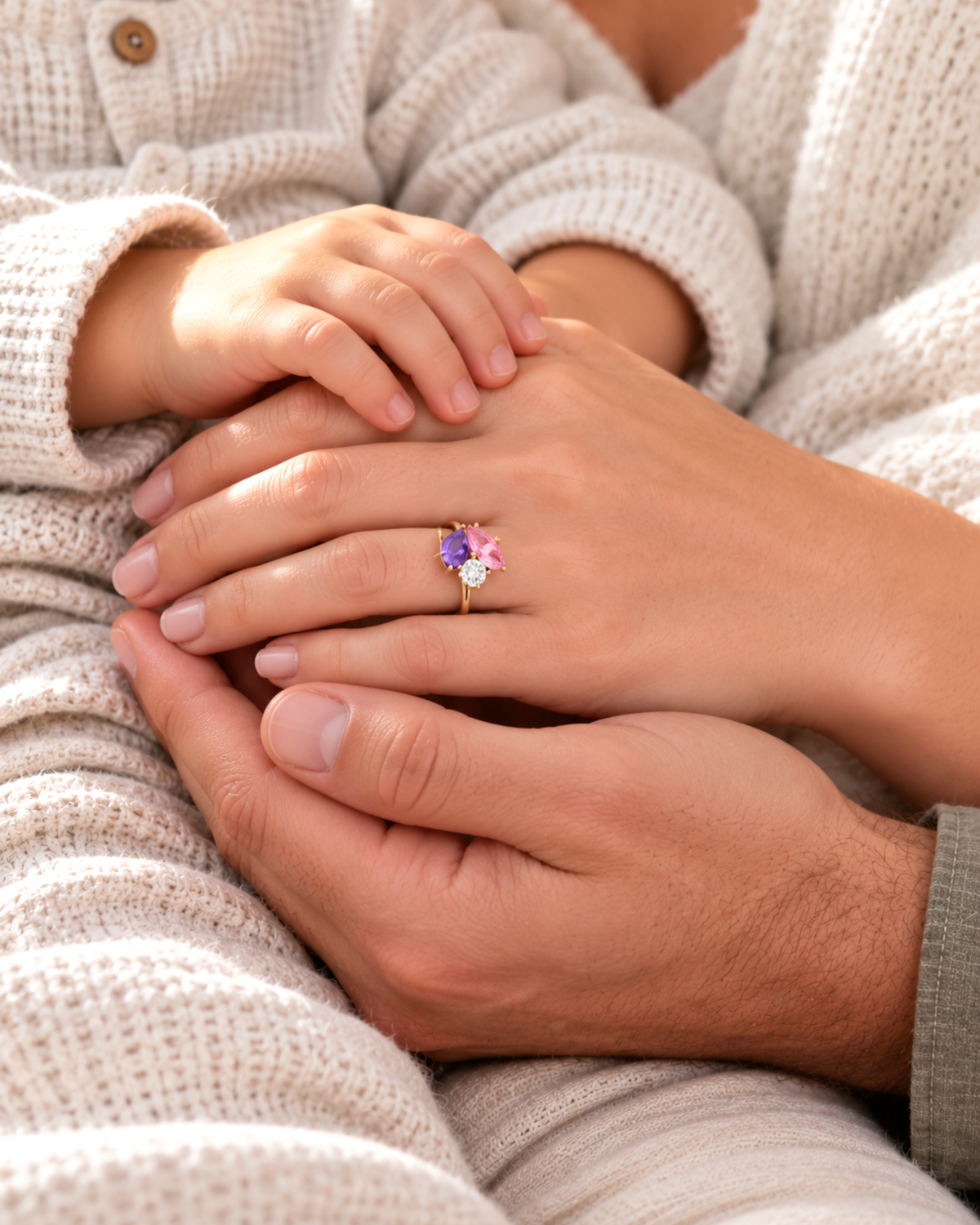 Amore trio rings