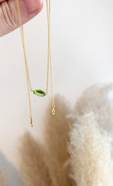 Peridot One Point Necklace