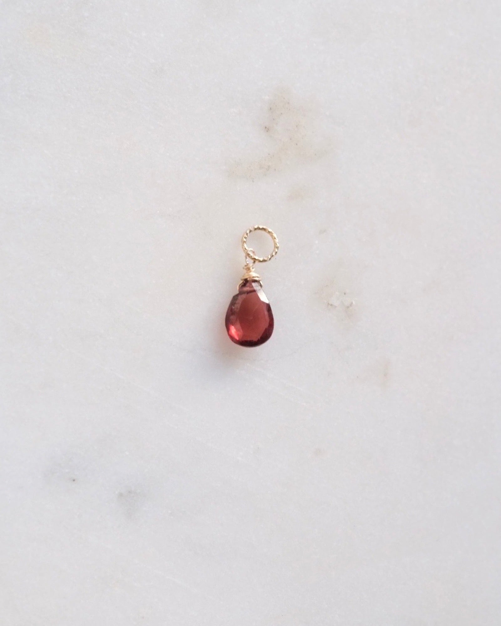 Garnet Pendant charm ERIJEWELRY