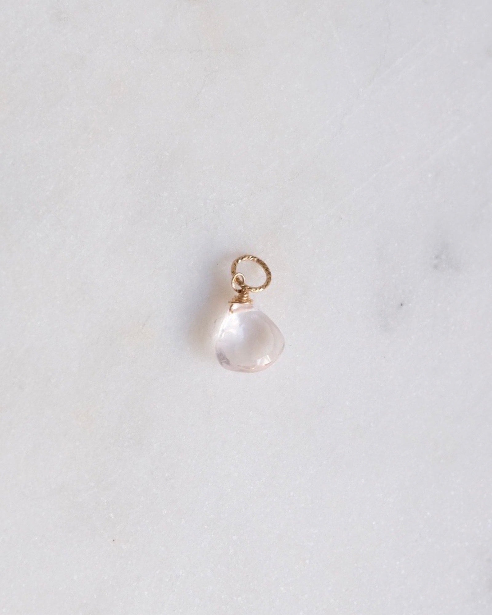 Rose Quartz Pendant charm ERIJEWELRY