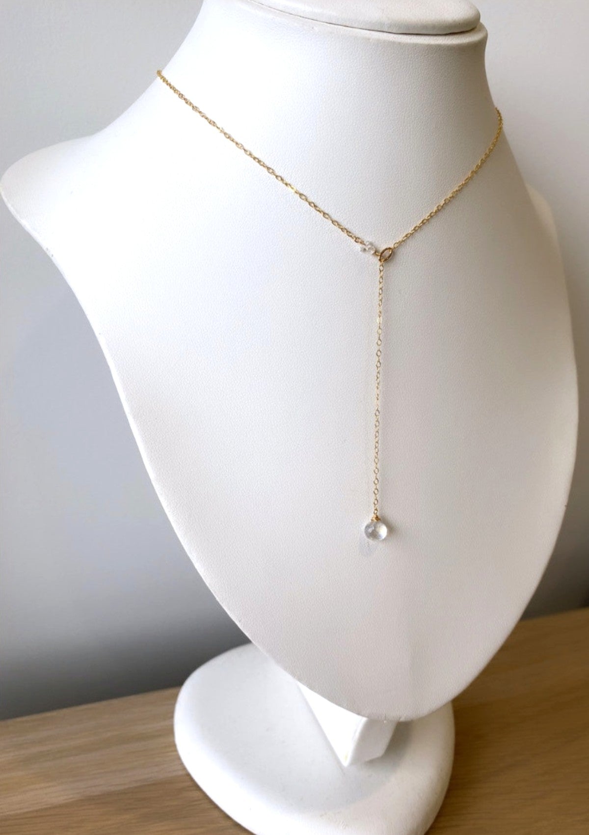 Royal Blue Moonstone Y Necklace ERIJEWELRY