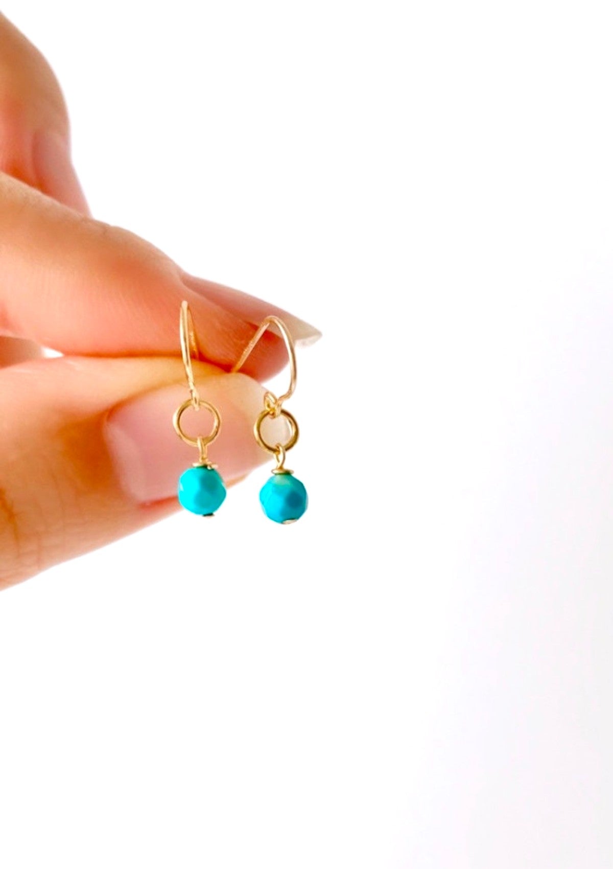 Petite Turquoise Earrings ERIJEWELRY