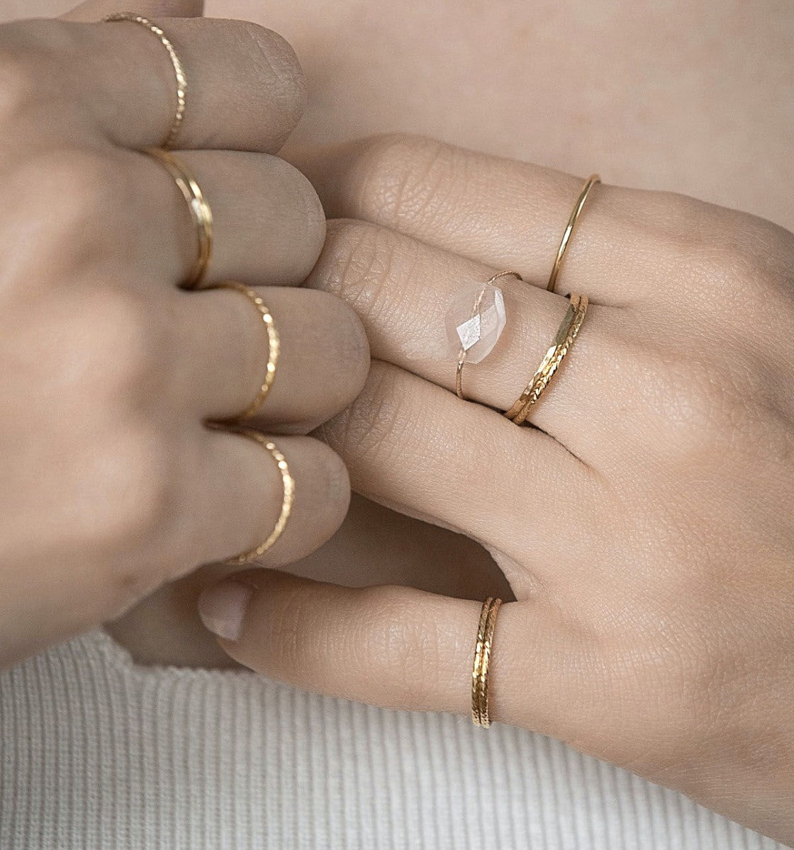 Stackable Hammered Ring ERIJEWELRY